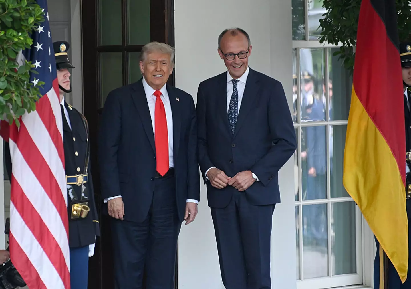 President Trump and Chancellor Friedrich Merz met to talk about Russia (Chen Mengtong/China News Service/VCG via Getty Images)