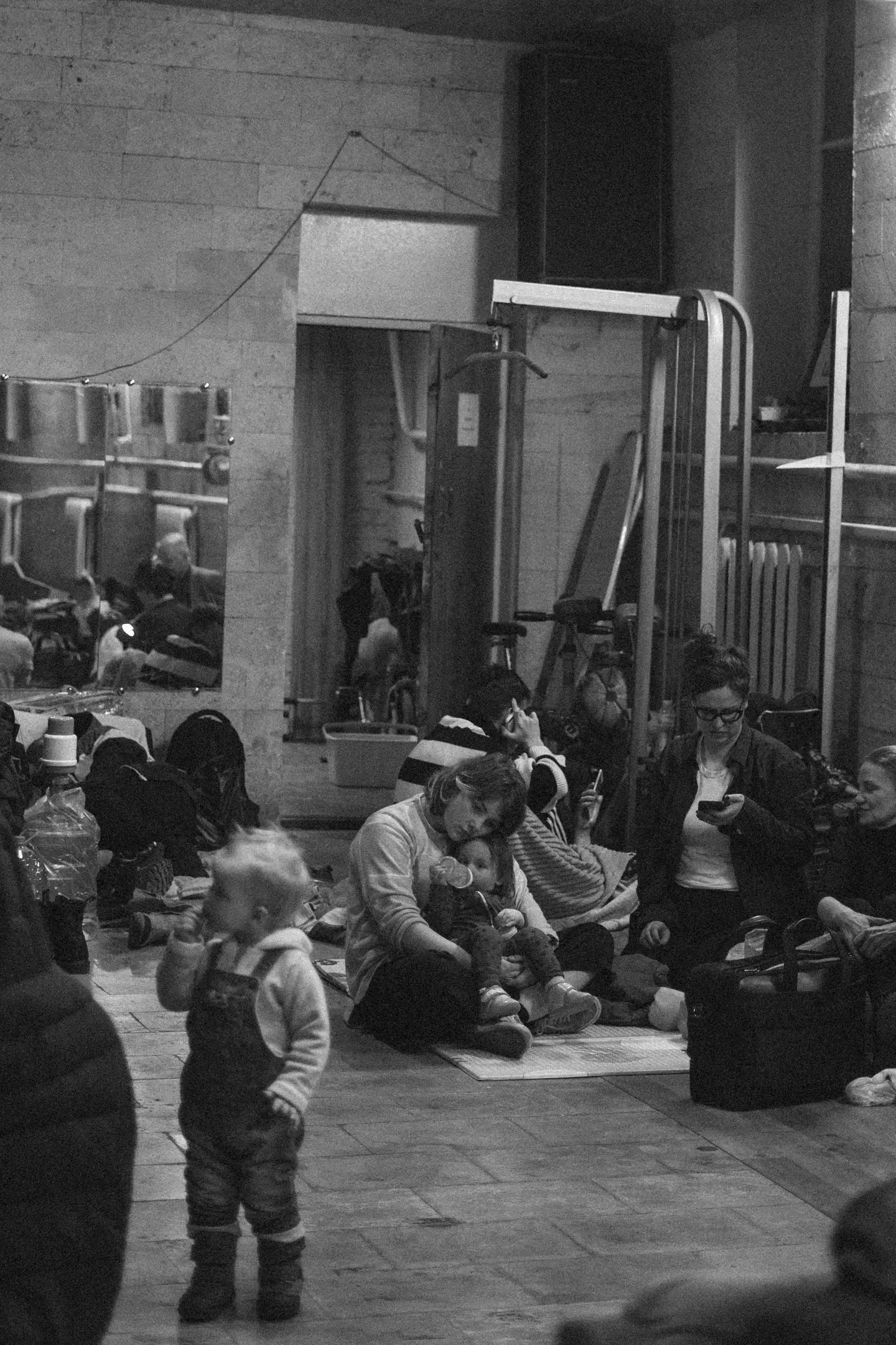 Many people have fled to underground bunkers (