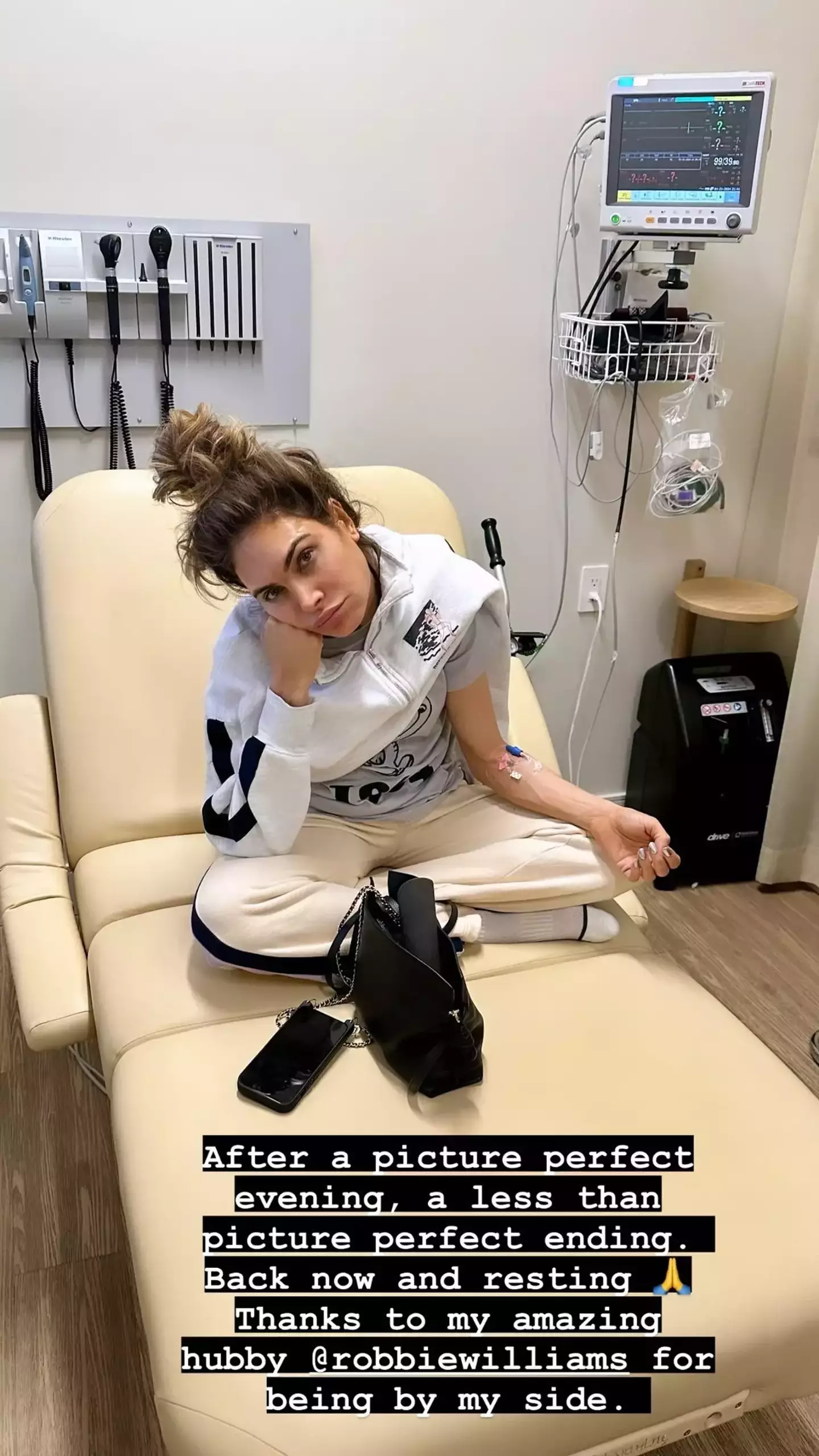Ayda Field was rushed to hospital on Sunday night (21 January).