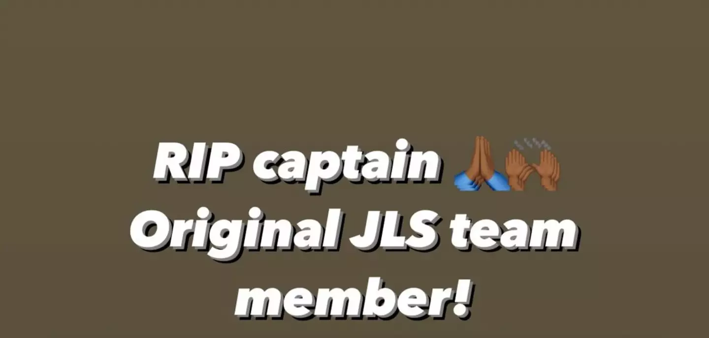 Merrygold remembered Pointer-Mackenzie as an 'original JLS member'.