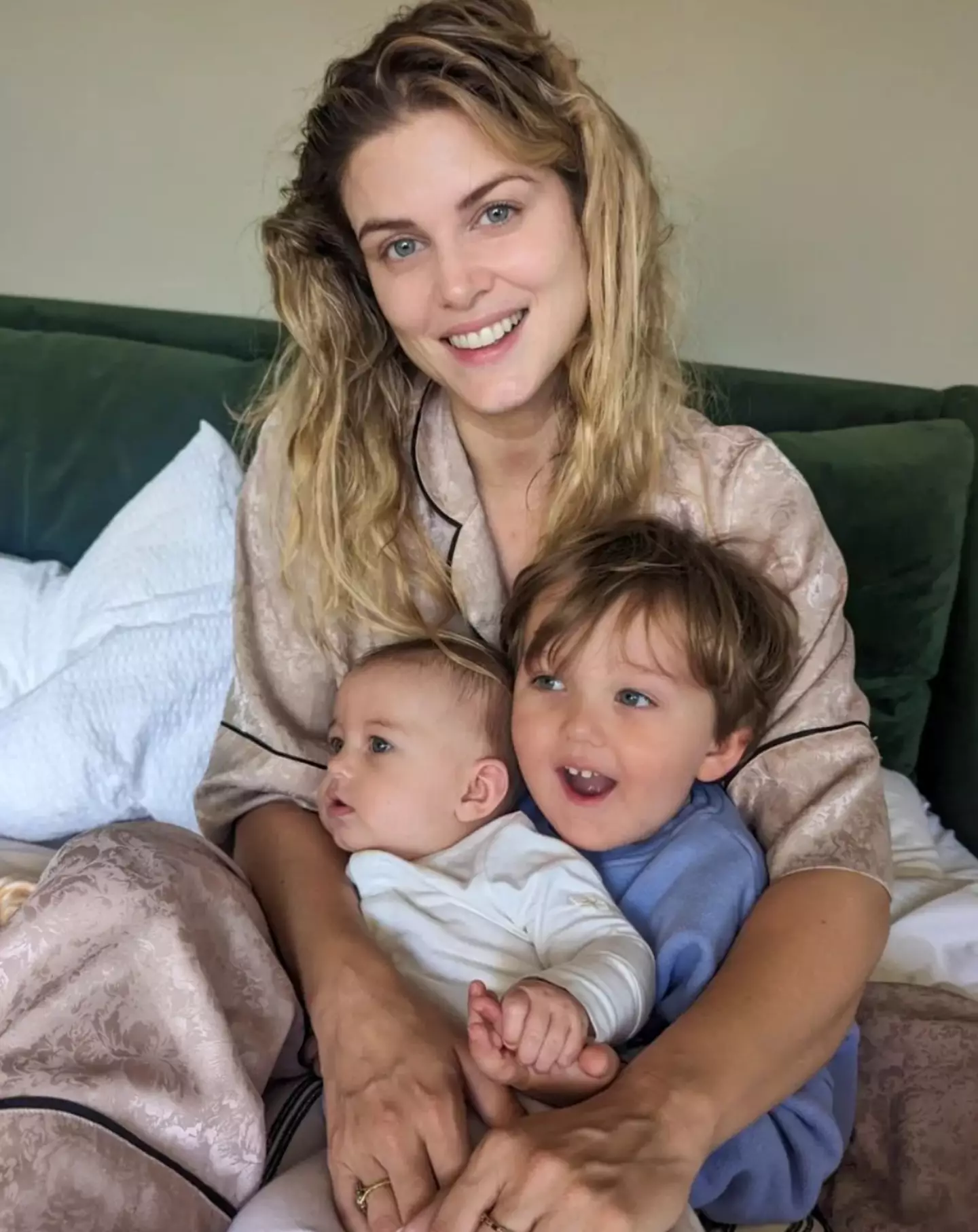 Ashley James with kids Alfie and Ada.