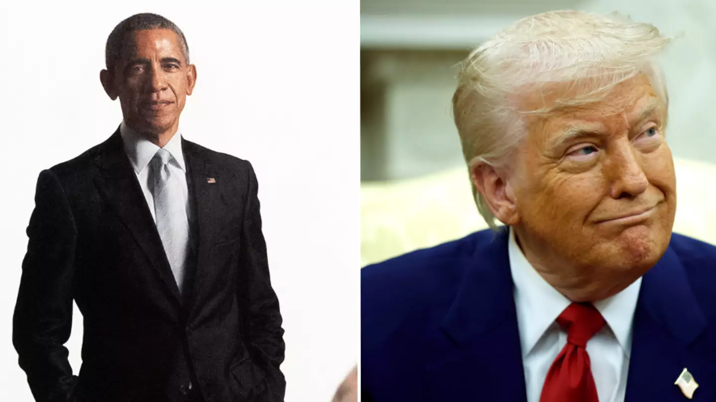 White House swaps Barack Obama’s official portrait with bizarre painting of Trump