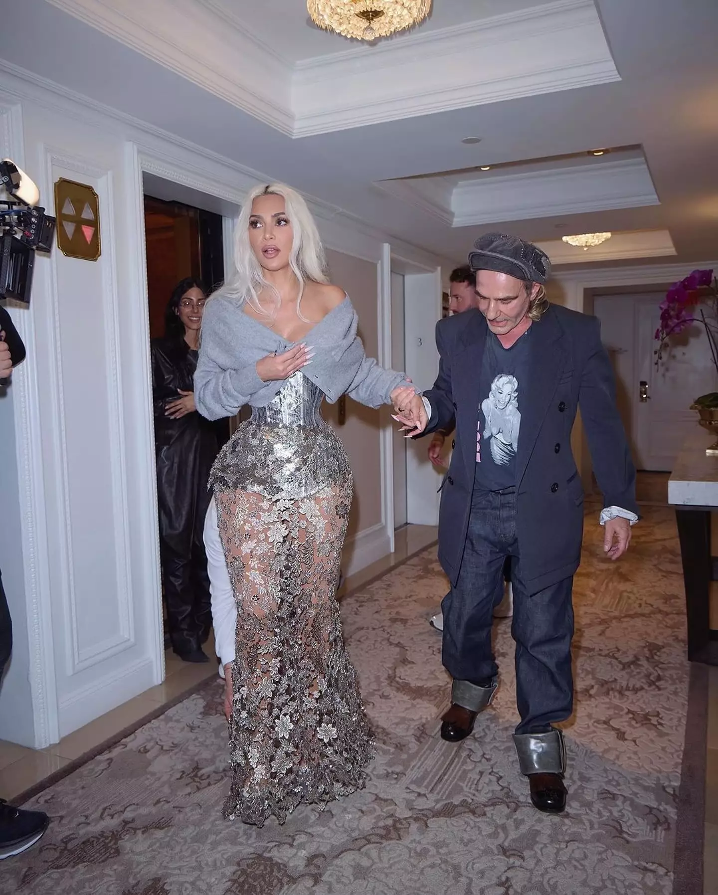 She shared some BTS shots on Instagram. (Instagram/@kimkardashian)