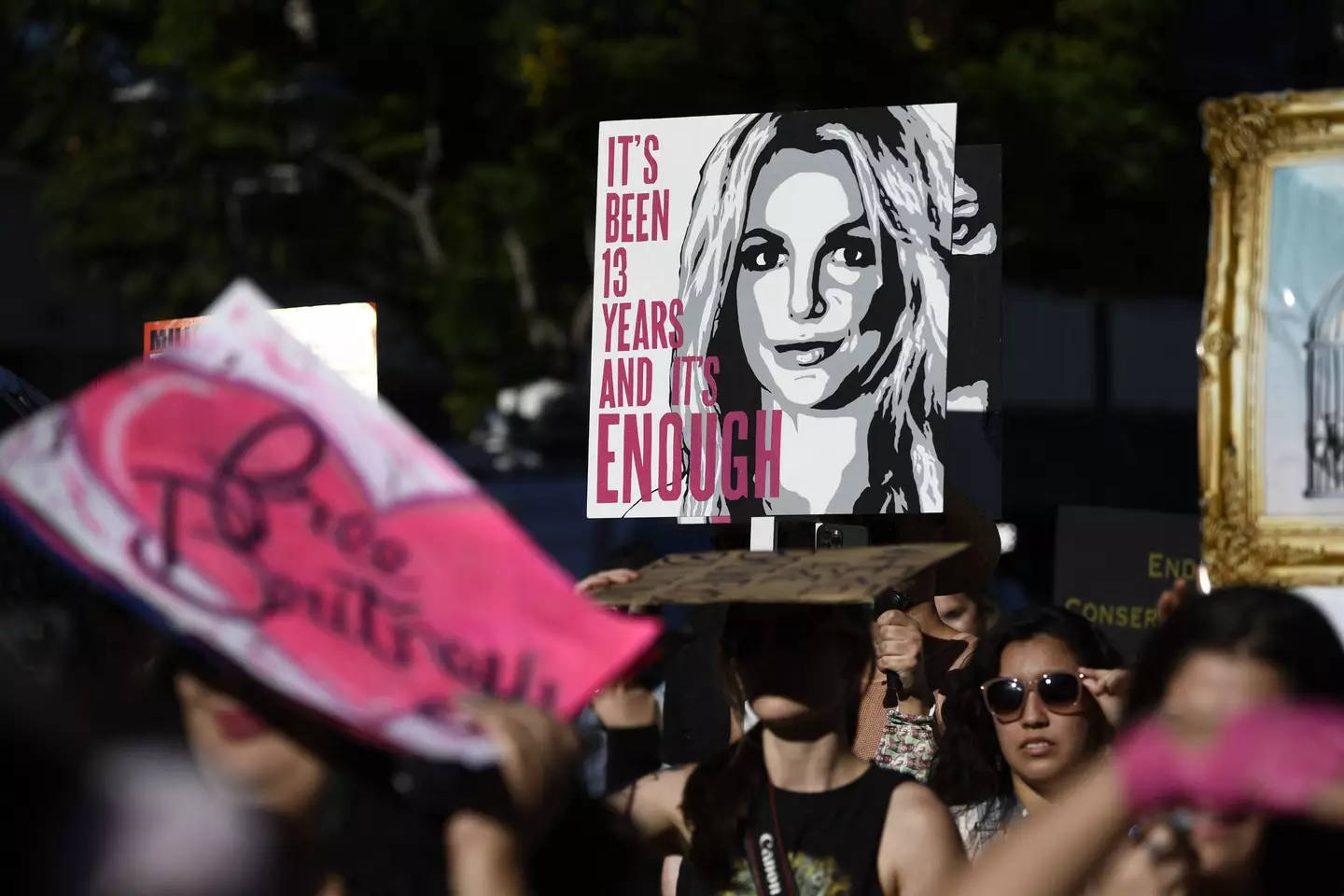 Sam described Britney's conservatorship as the 'weirdest' aspect of their relationship (PATRICK T. FALLON/AFP via Getty Images)