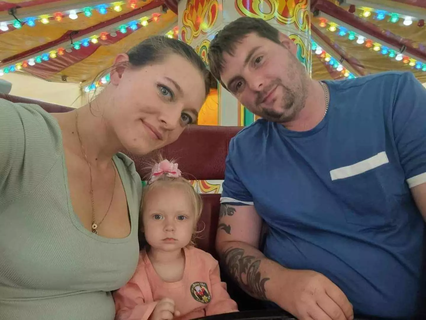 The toddler was left 'traumatised' after clip-on earrings took out 'chunks' of her ear.