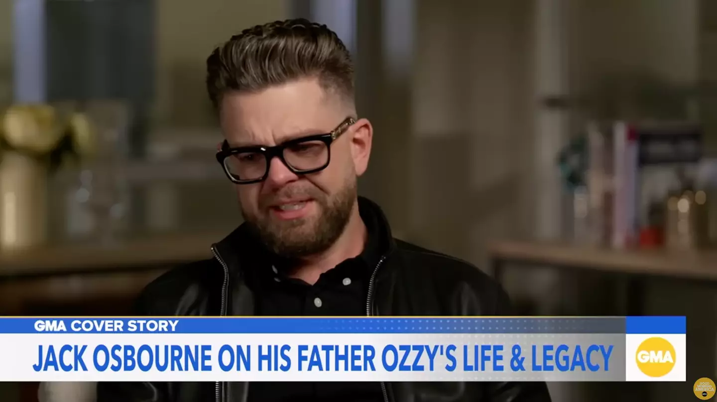Jack Osbourne got emotional as he reflected on one of his last moments with his dad (YouTube/Good Morning America)