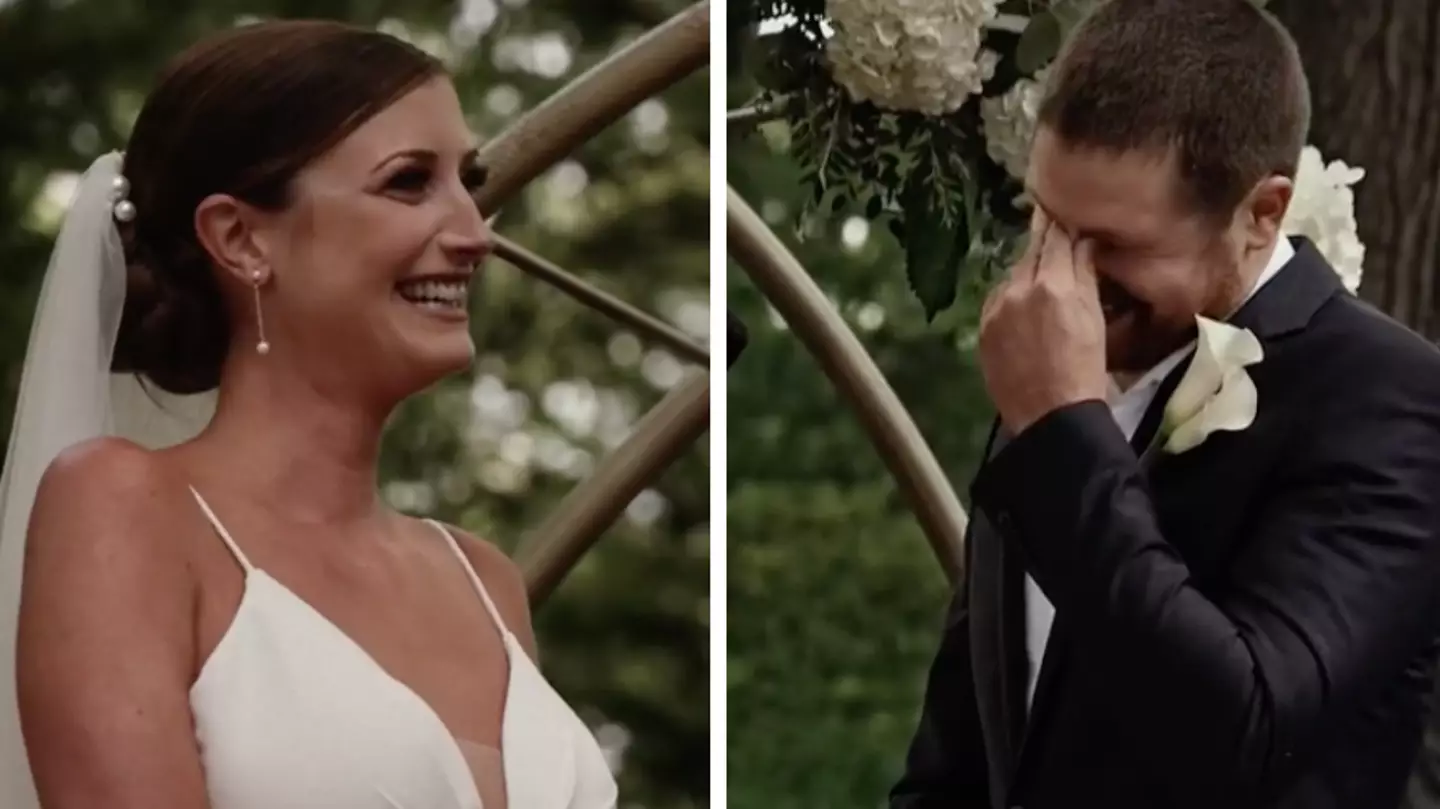 People left crying over couple’s sweet wedding vows