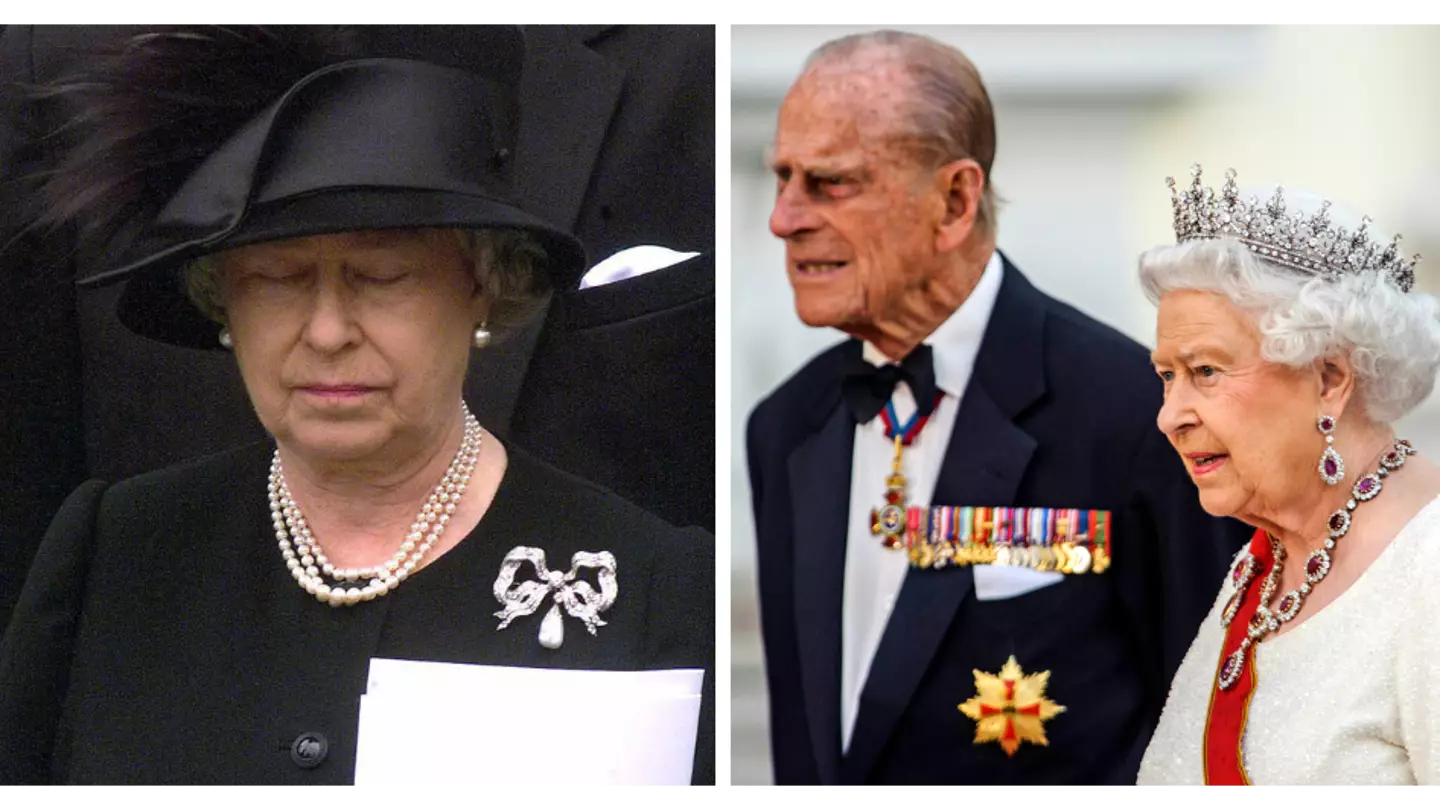 The Queen's final goodbye to Prince Philip left on his coffin