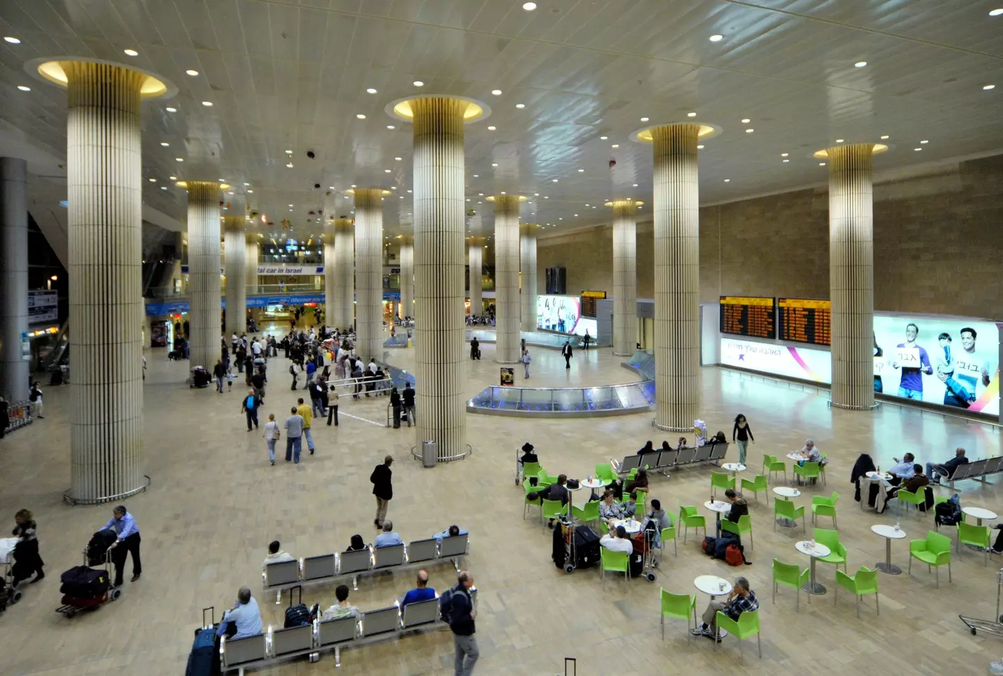 The scene went down at Ben Gurion Airport.