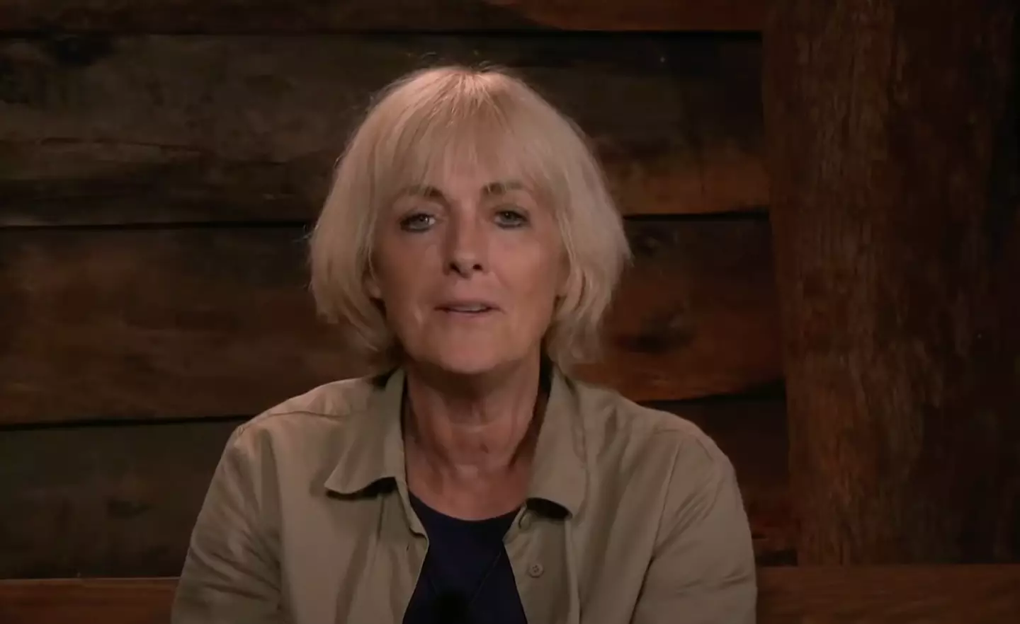 Loose Women's Jane Moore also appears to have some beauty products on her face (ITV)