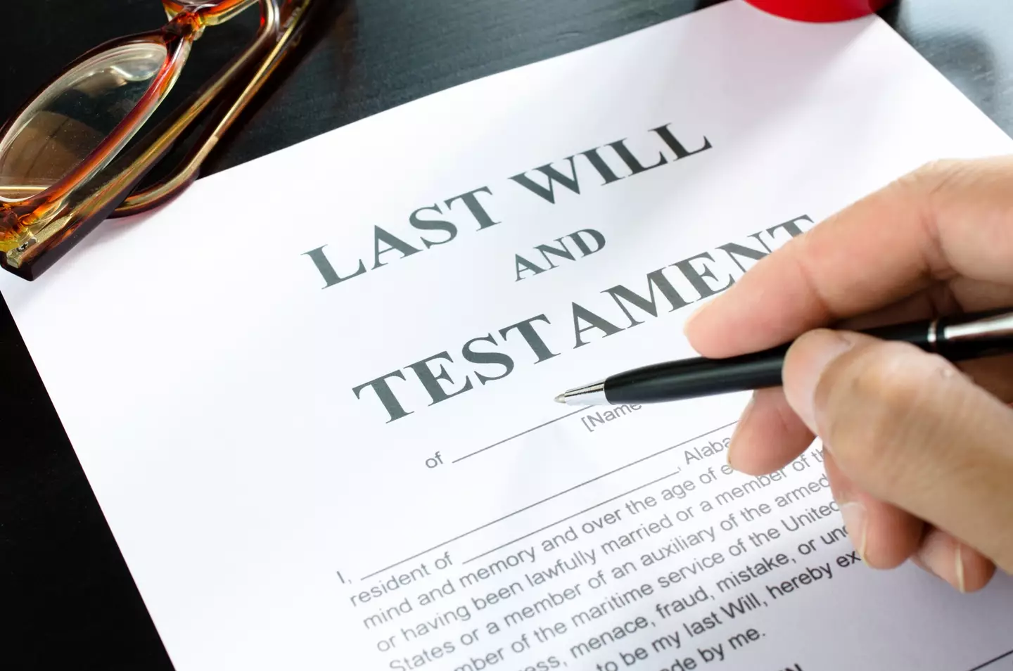 He attached the loving note to his will. (Getty Images)