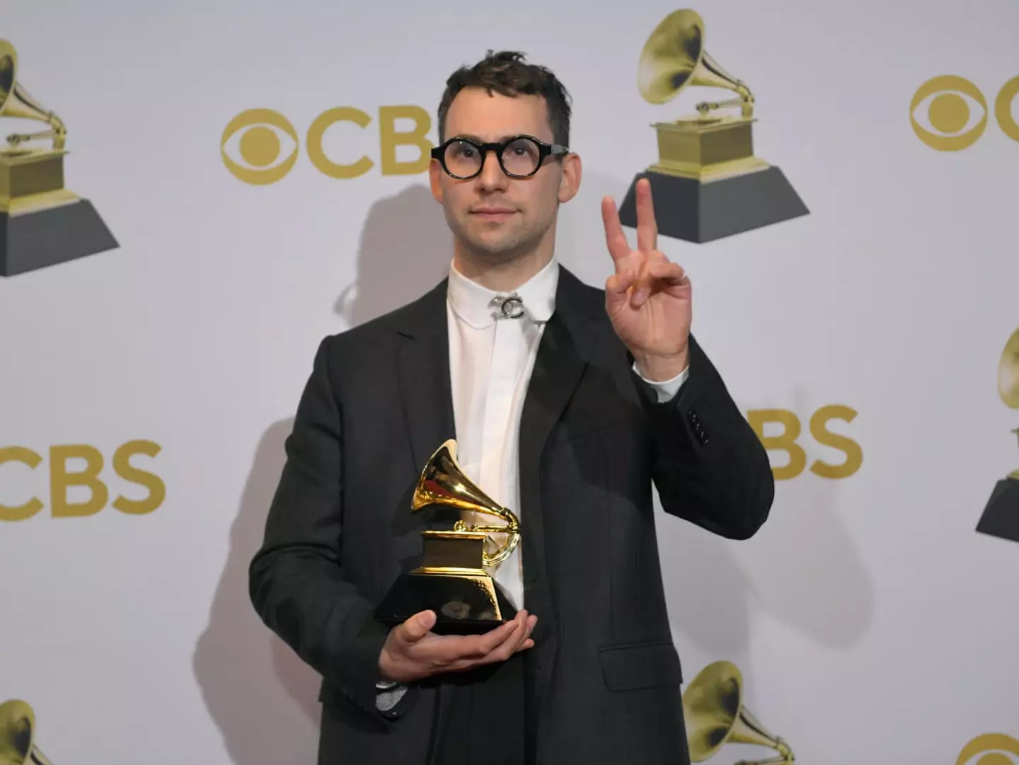 Jack Antonoff was accused of putting in earplugs during Katy Perry's performance (David Becker/Getty Images for The Recording Academy)