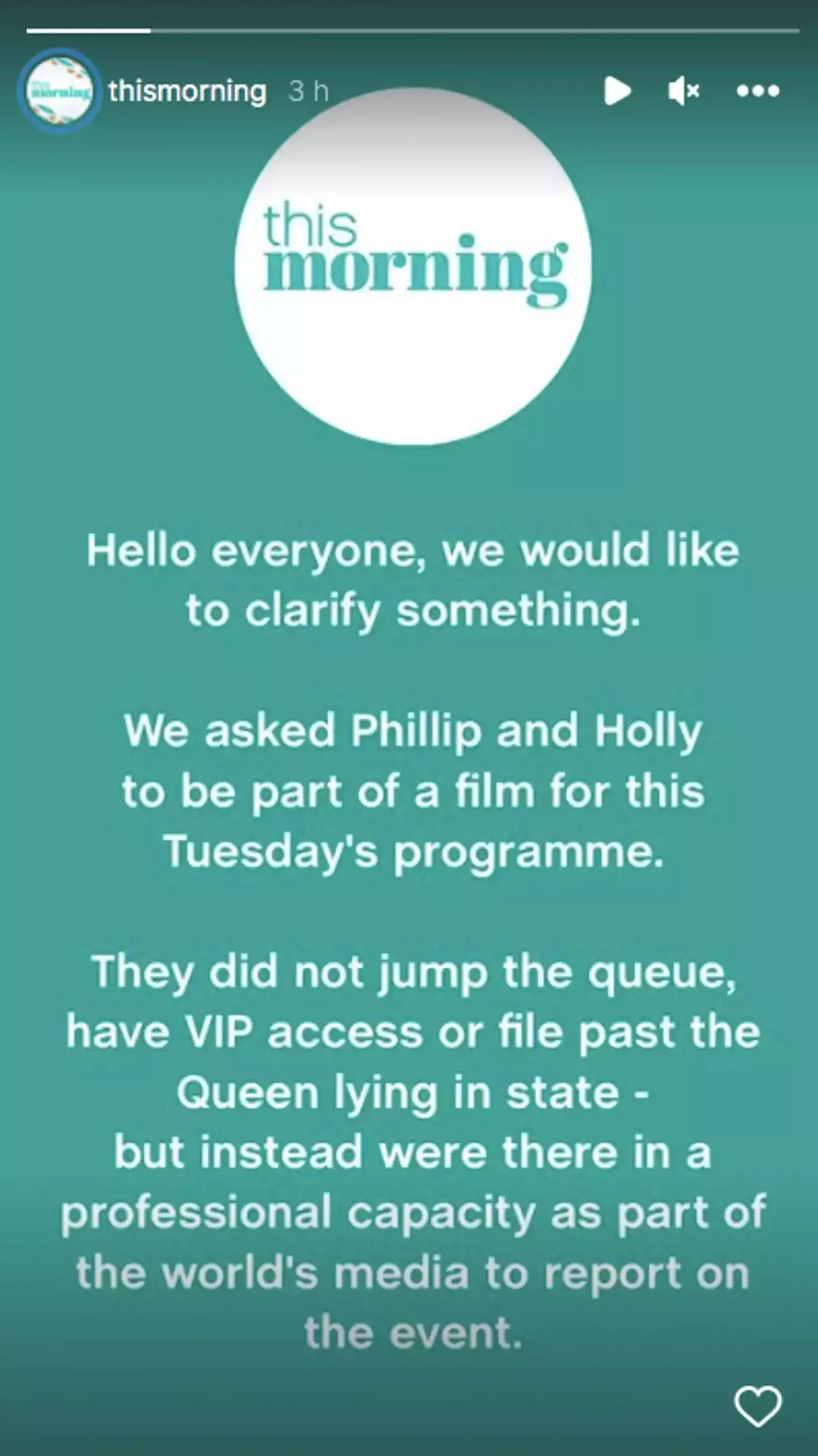 Willoughby and This Morning denied the presenting duo had broken any rules or queue-jumped.