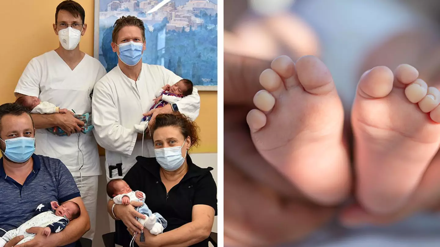 Woman who was trying for a baby for more than a decade welcomes quadruplets