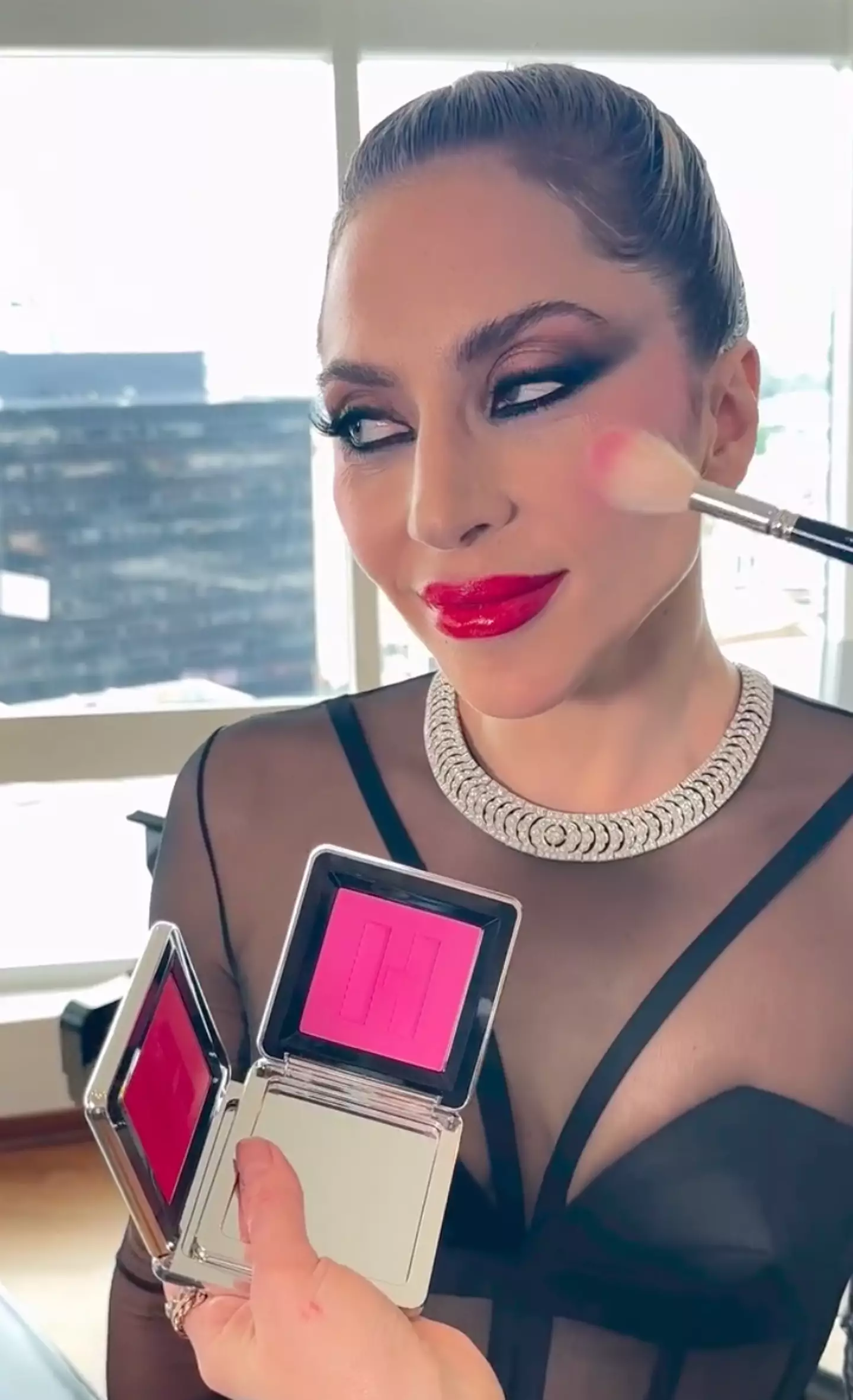 Gaga's red carpet look was very different.