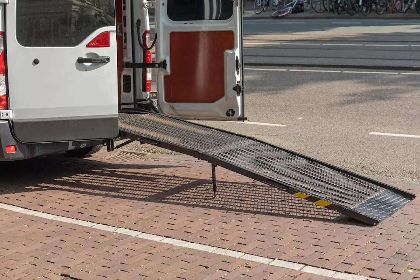 Vans may be fitted with ramps for wheelchair users.