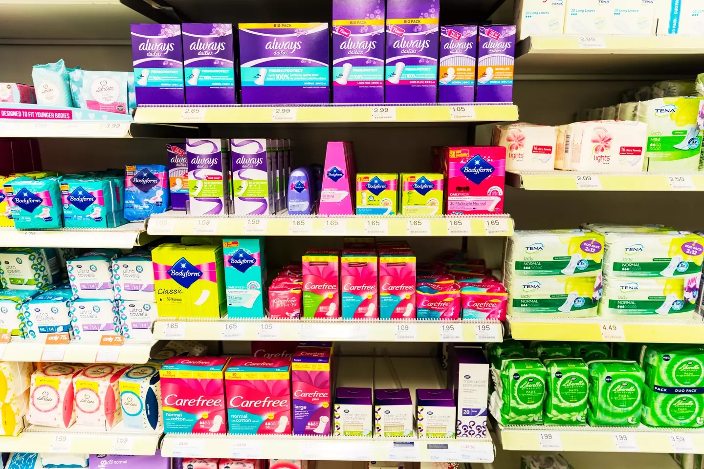 Many shoppers can't afford period products.