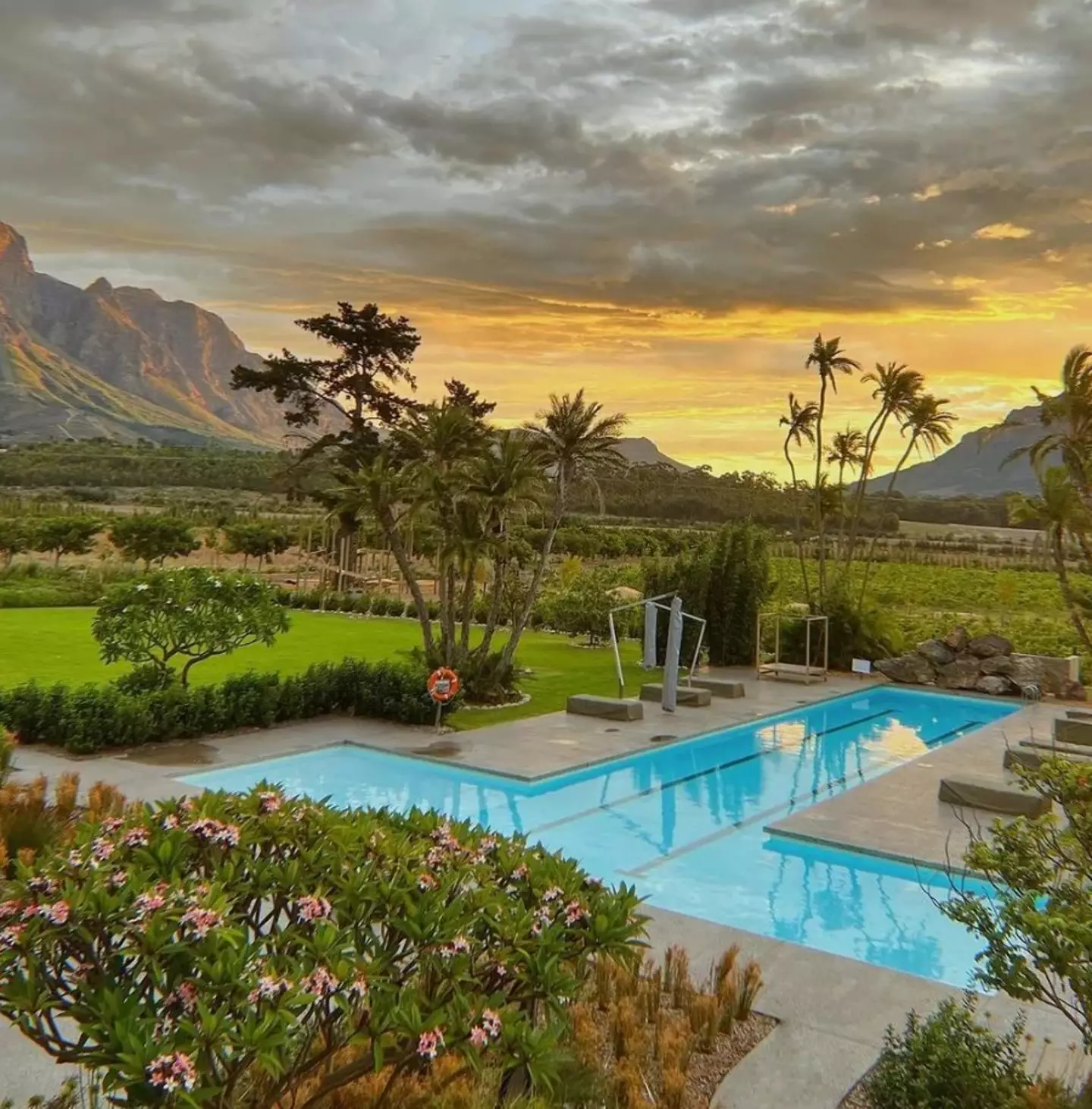 The swanky new villa is situated near Cape Town.