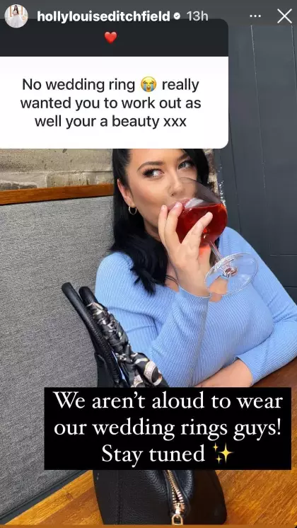 Holly dropped a big hint. (Instagram/@hollylouiseditchfield)