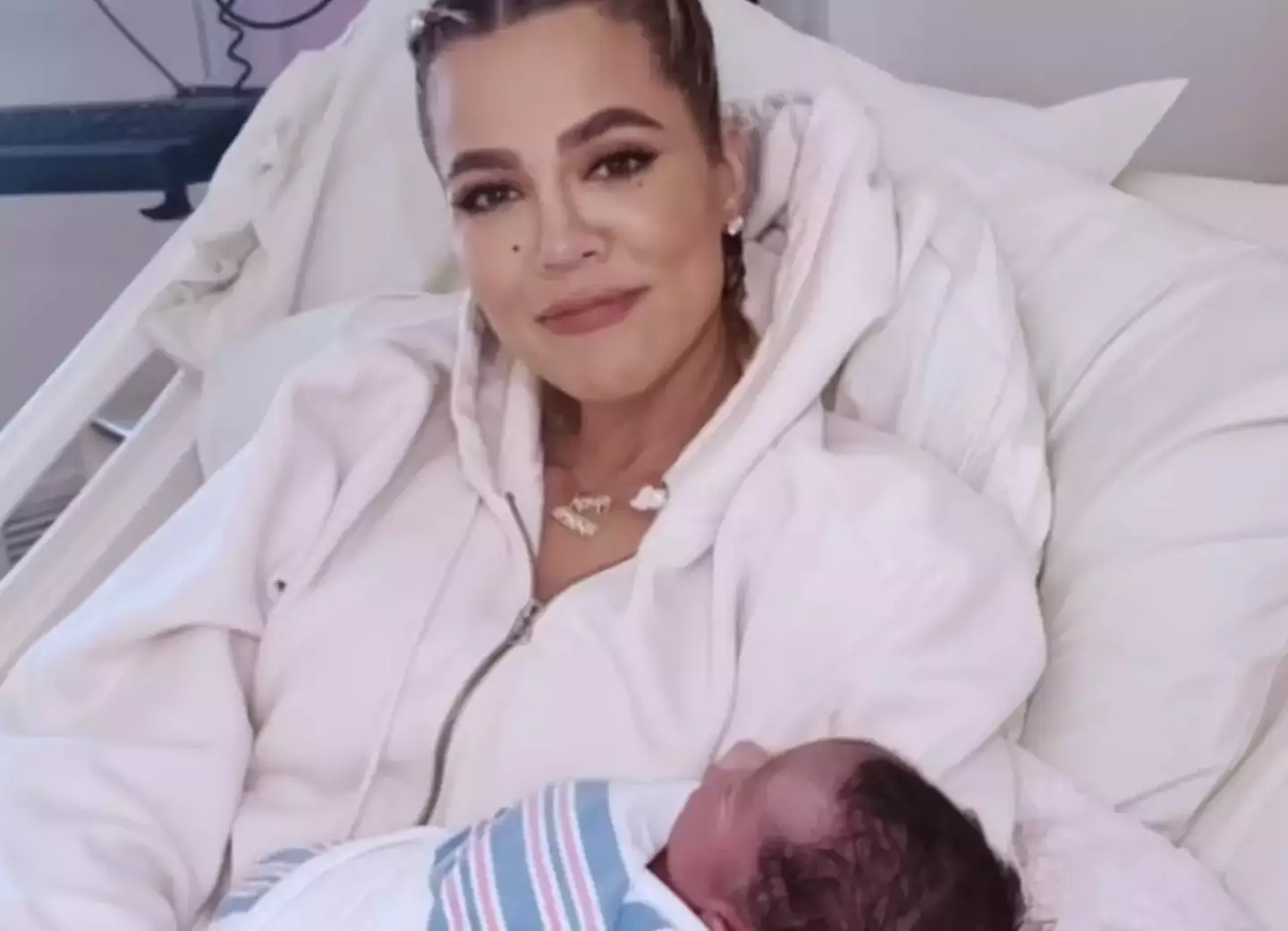 Khloe Kardashian appears to finally reveal her son’s name nearly a year after he was born.