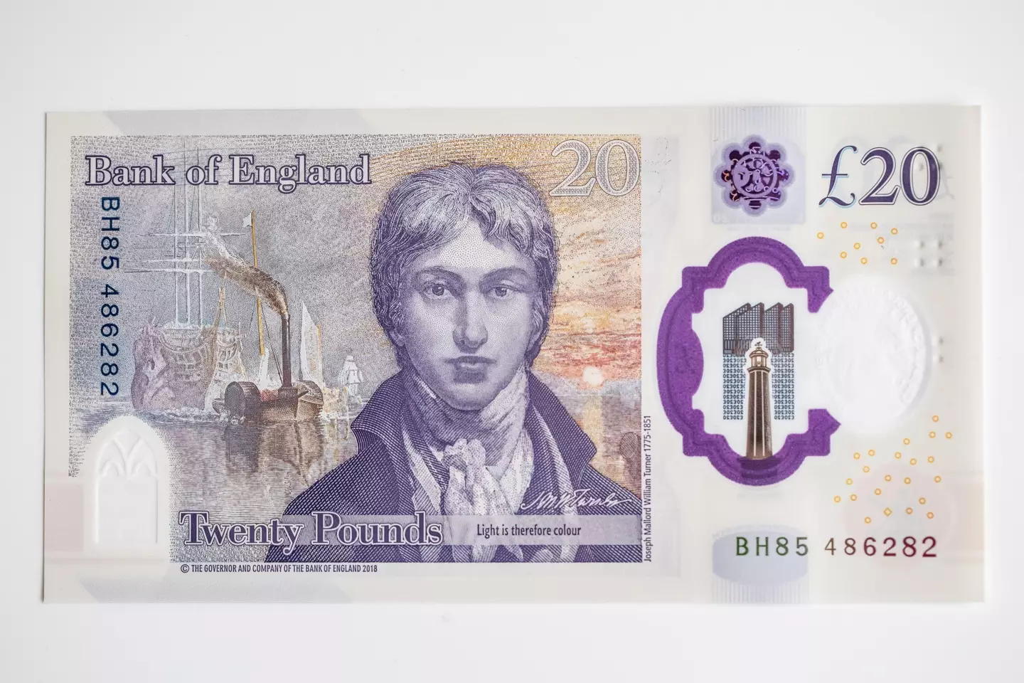 The polymer £20 notes are much harder to counterfeit. (