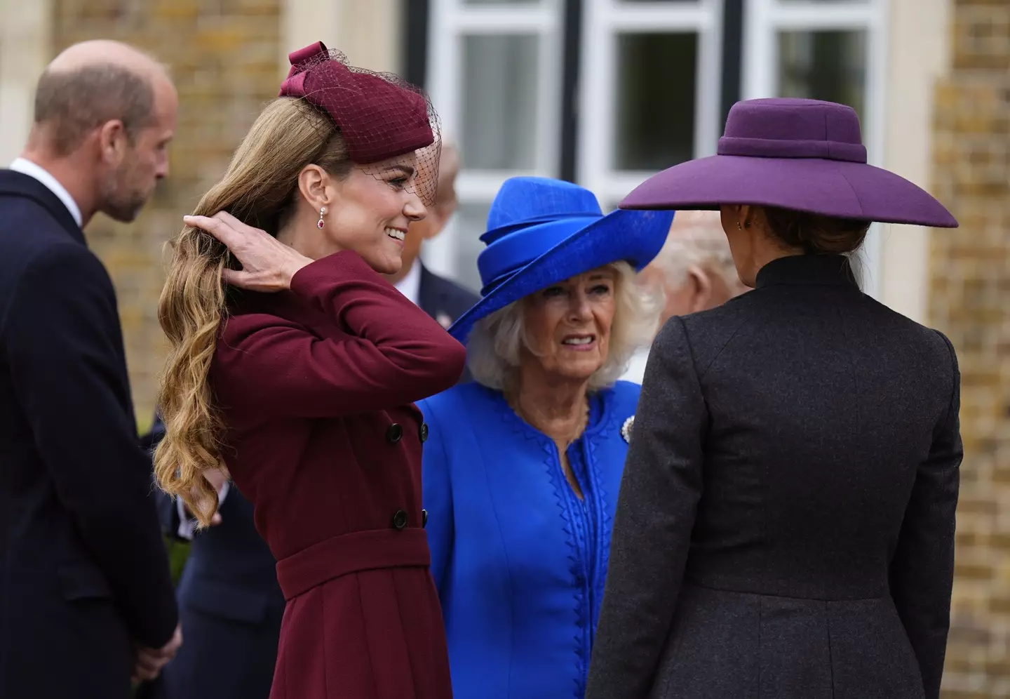 The women spoke closely for several moments (Aaron Chown - WPA Pool/Getty Images)