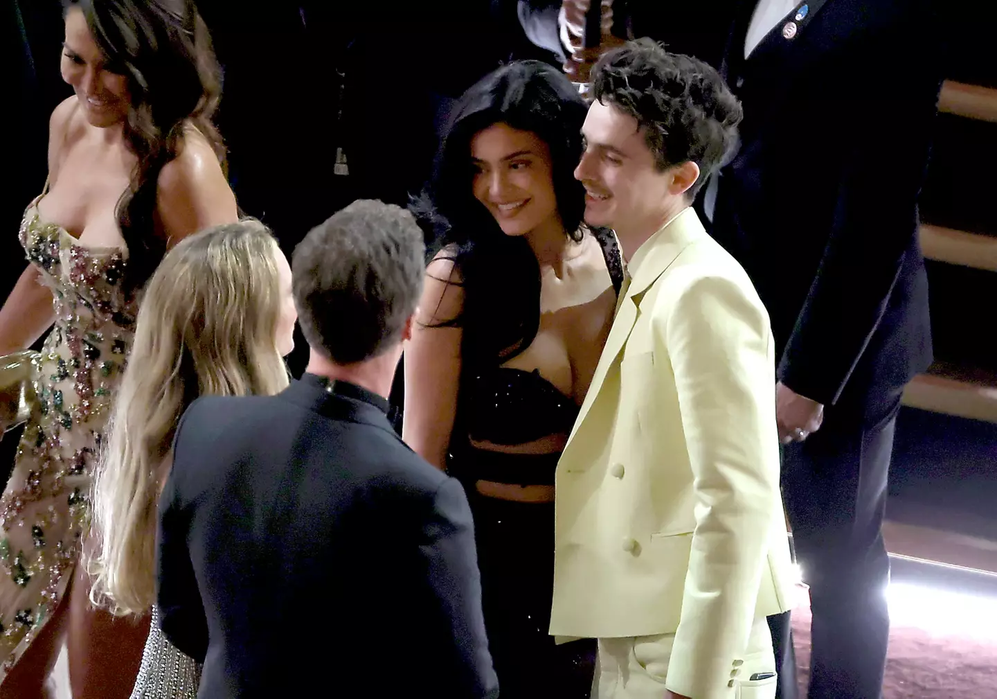 Timothée Chalamet's body language 'dramatically changed' when he saw girlfriend Kylie Jenner at last night's Oscars (Kevin Winter/Getty Images)