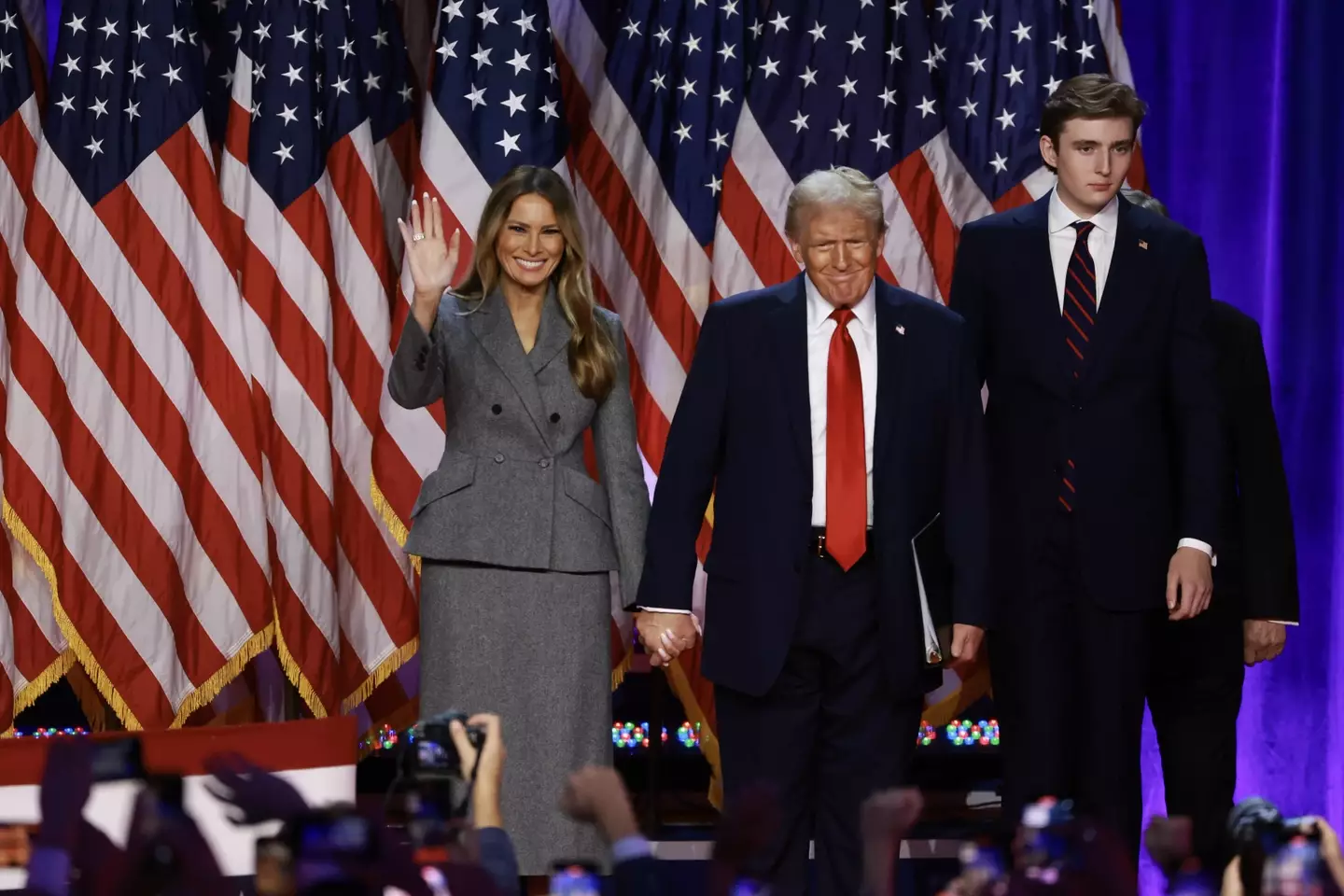 Donald Trump stands at an already big 6 feet 3 inches while his 18-year-old son, Barron, is a colossal 6 feet 8 inches (Joe Raedle/Getty Images)