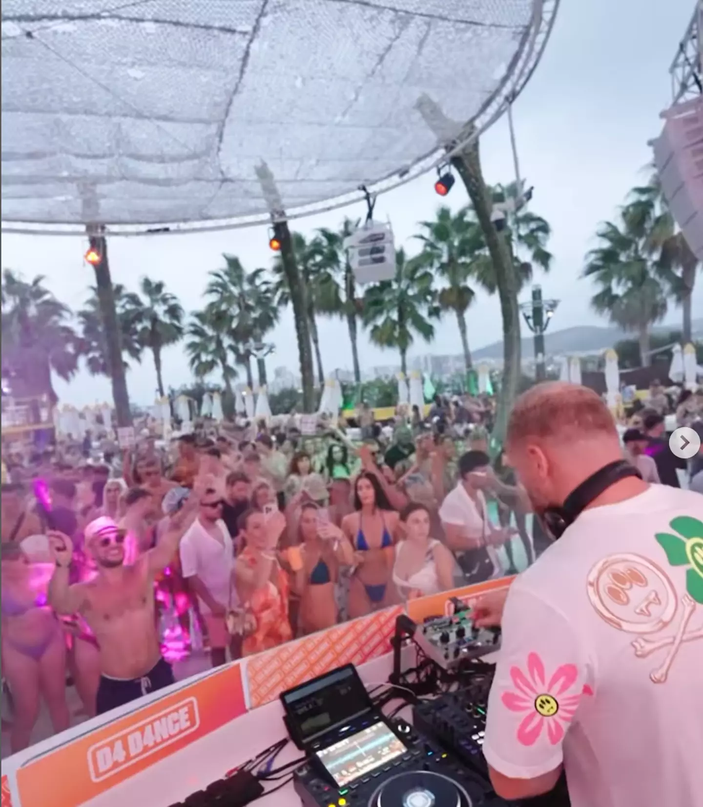 James regularly DJs in Ibiza.