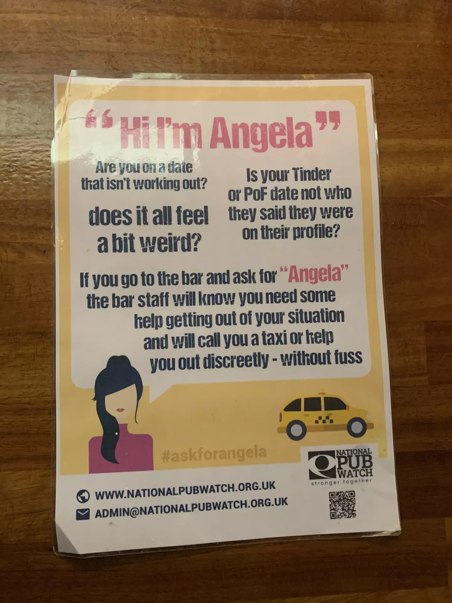 Another 'Ask for Angela' poster I encountered in Deansgate (Supplied)