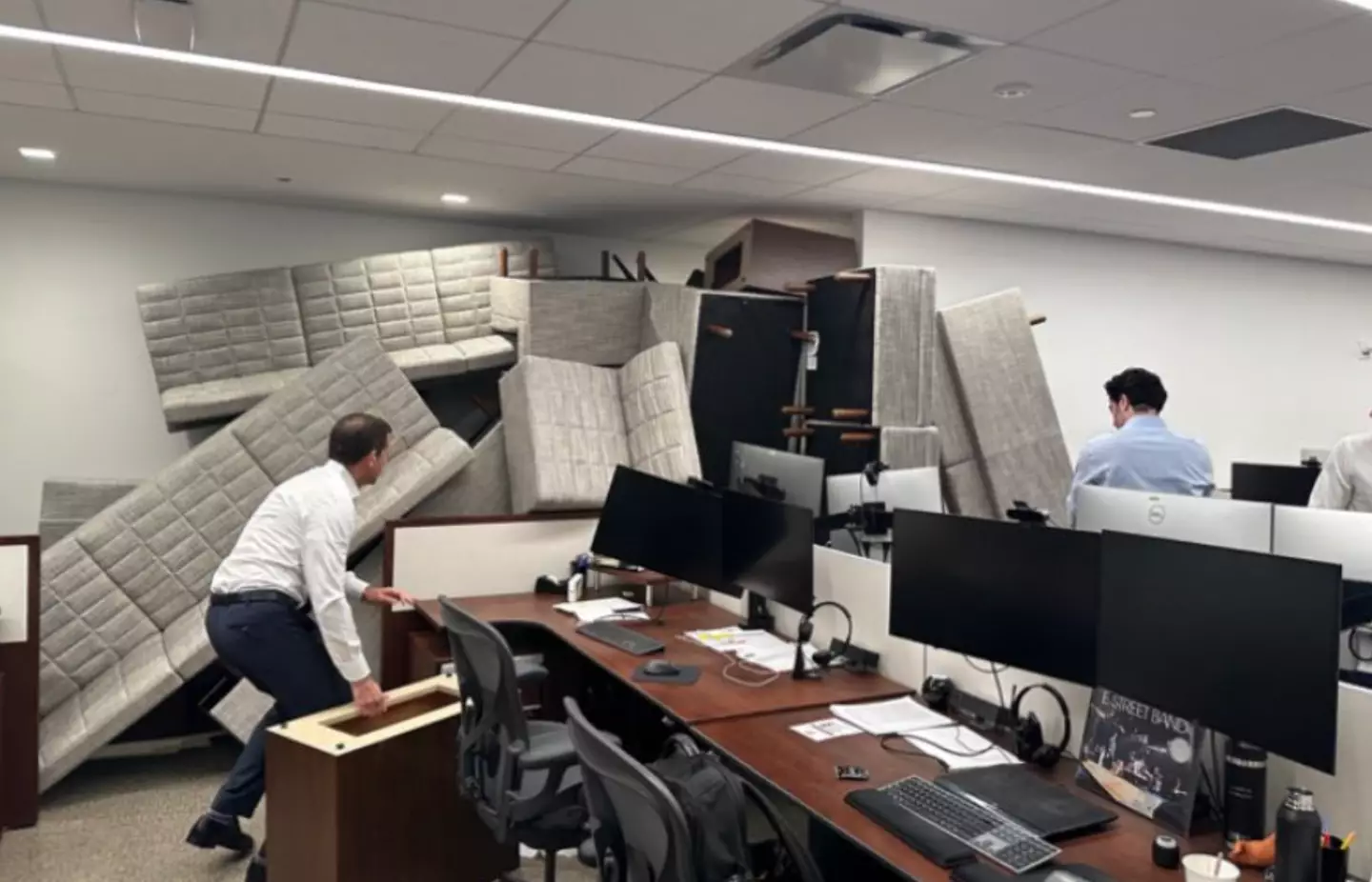 Blackstone employees barricaded themselves in (ABC7)