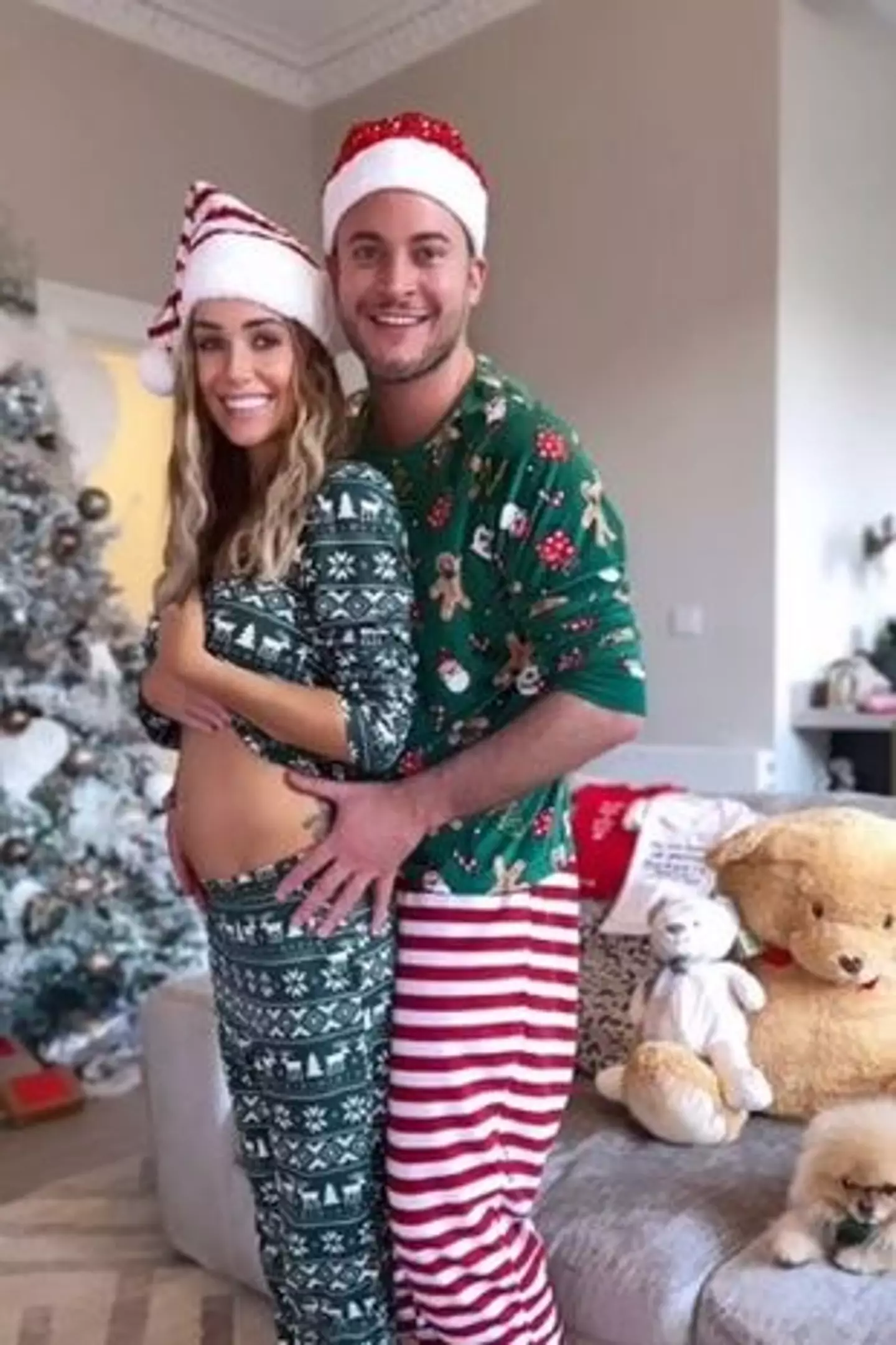 The couple's first dog is due to arrive in August.