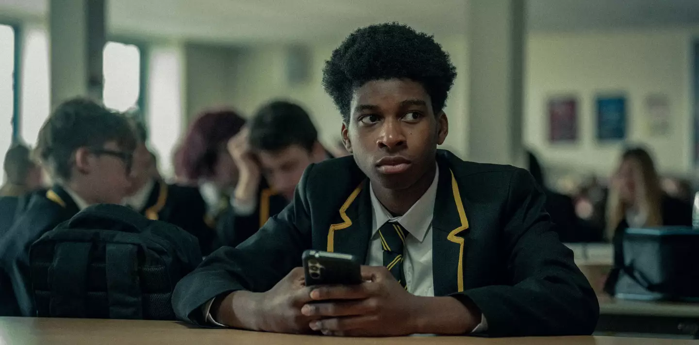 Lead detective Inspector Bascombe's teenage son, Adam, broke down the 'manosphere' in episode two (Netflix)