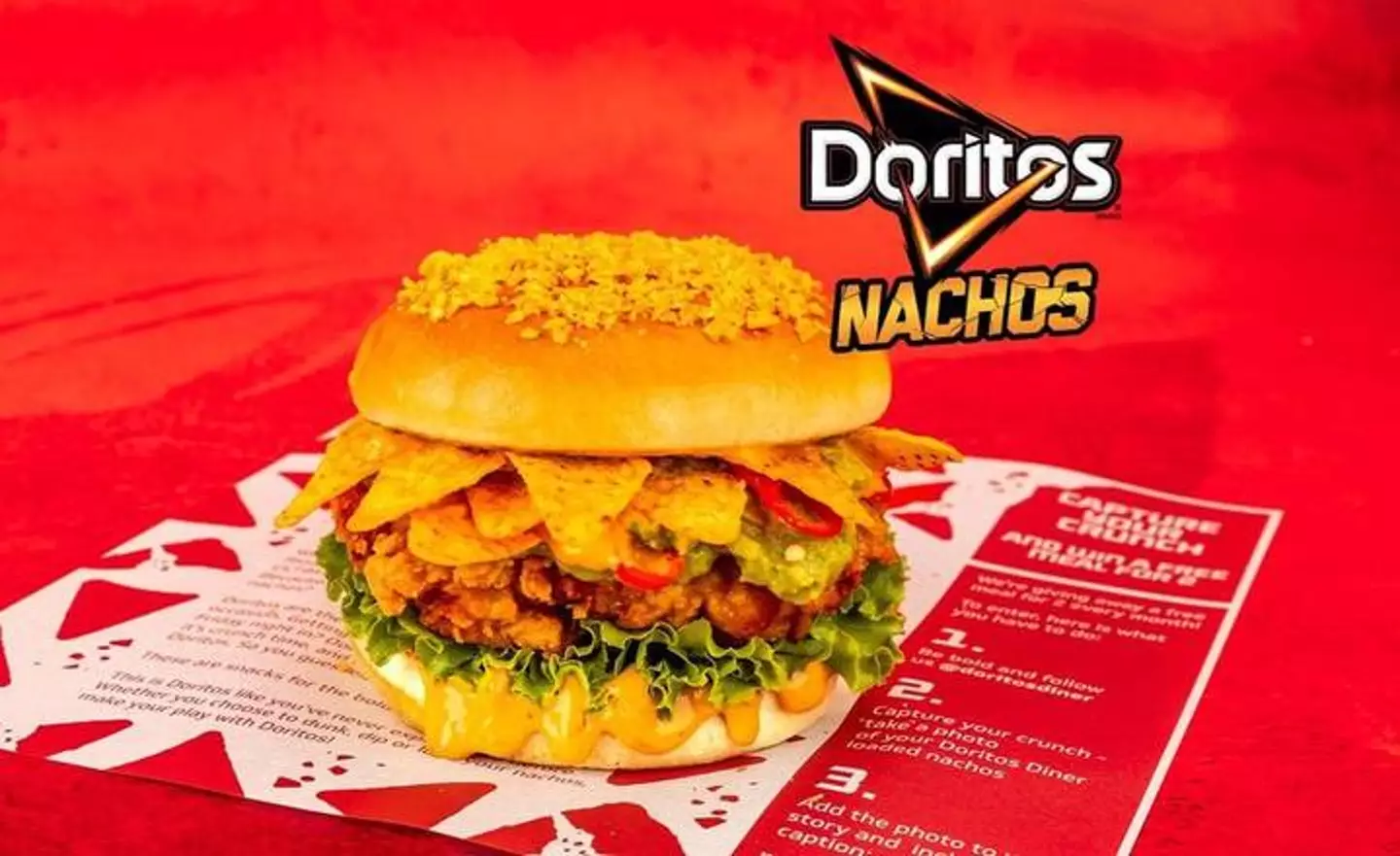 The menu features dishes with the Doritos experience  (