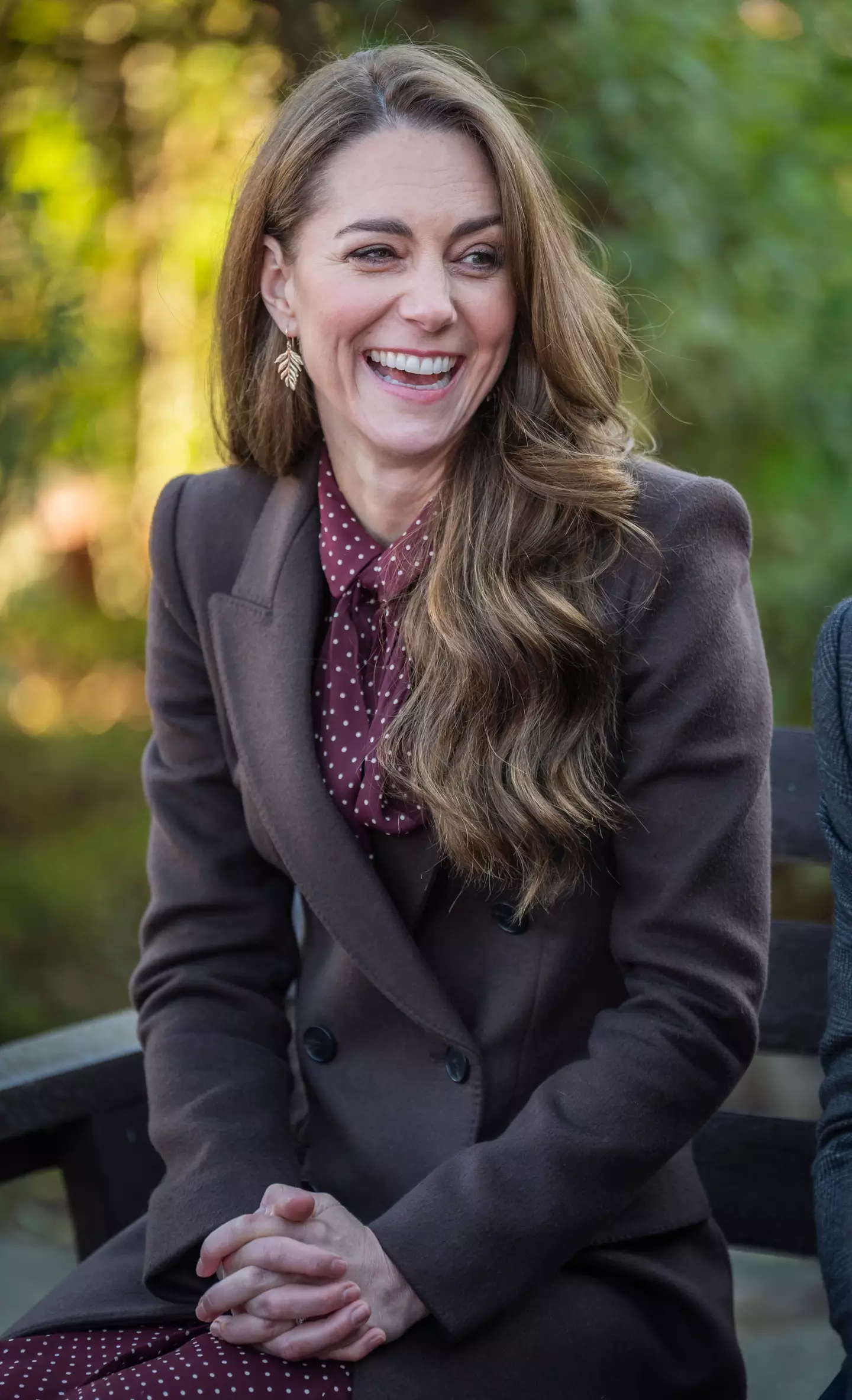 The princess was seen giggling after making the risqué comment. (WPA Pool/Getty Images)
