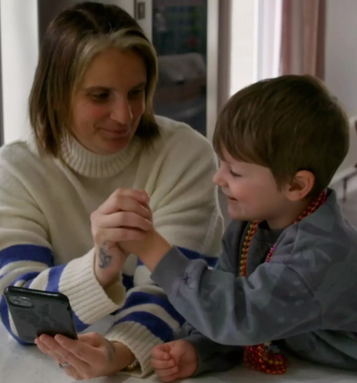 Sue is left rather emotional after Noel expresses his wishes. (Channel 5)