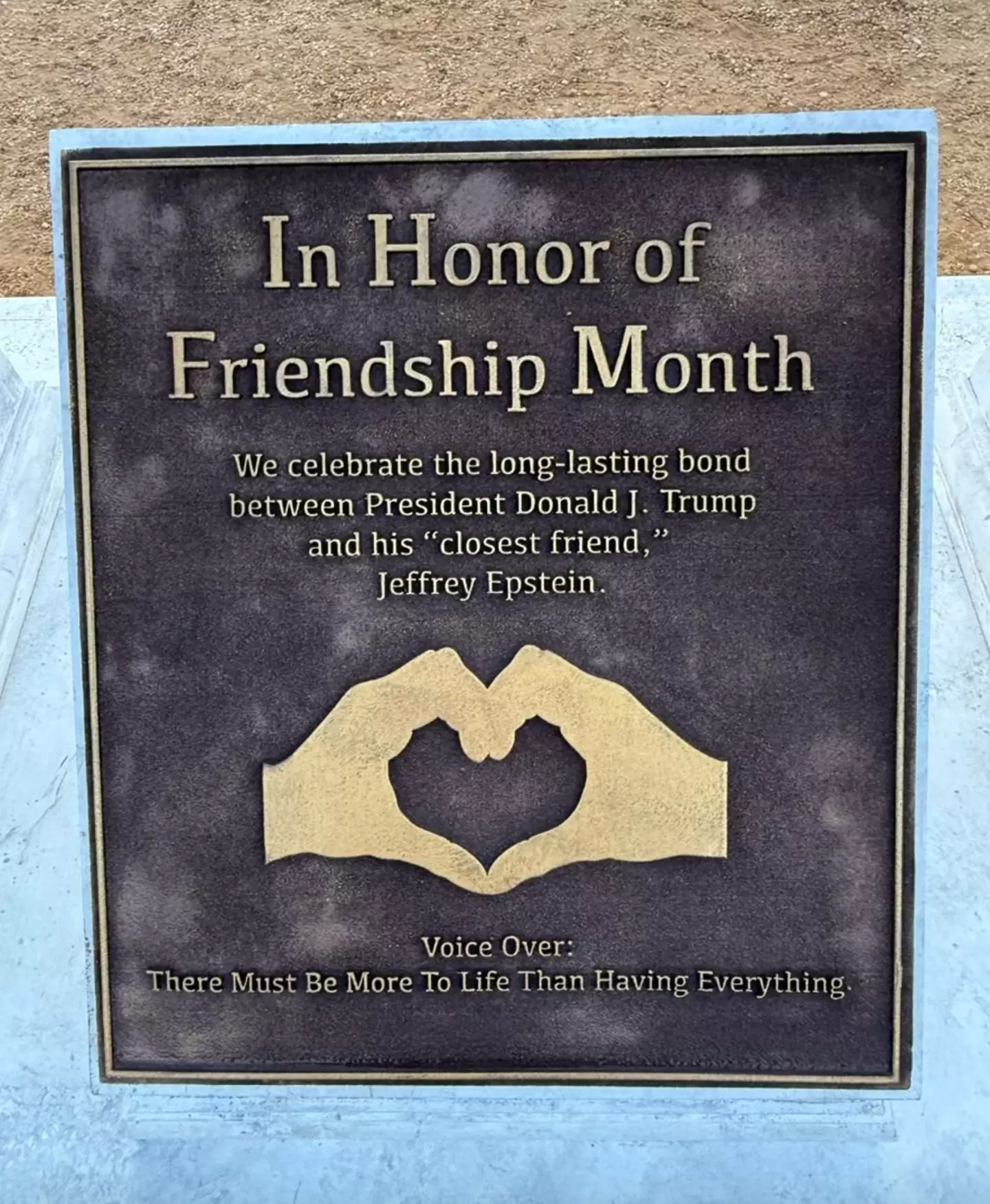 The anonymous artist group's installation is set to remain on the National Mall until the end of the week (The Secret Handshake)