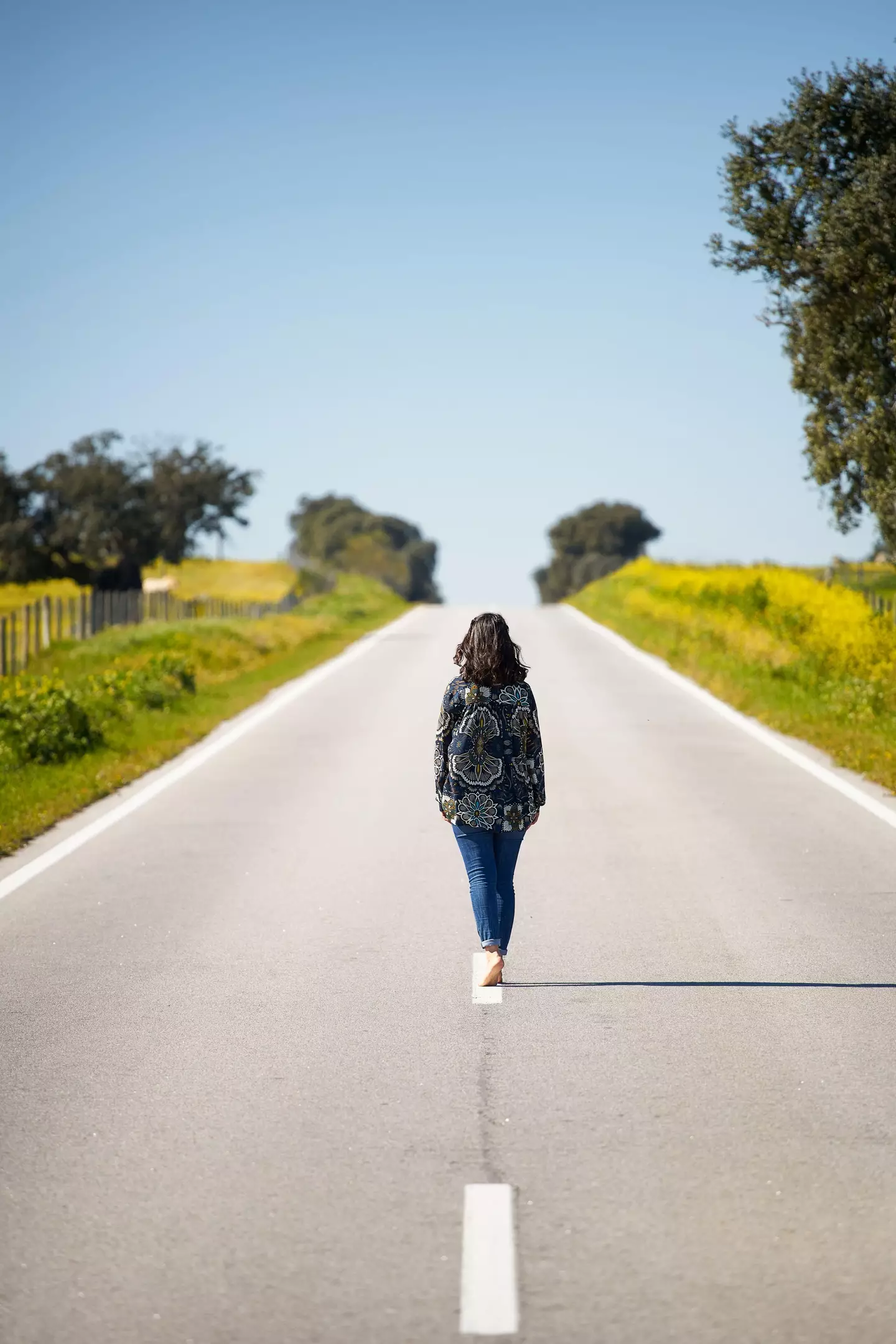 The woman was forced to walk Kabin Buri.