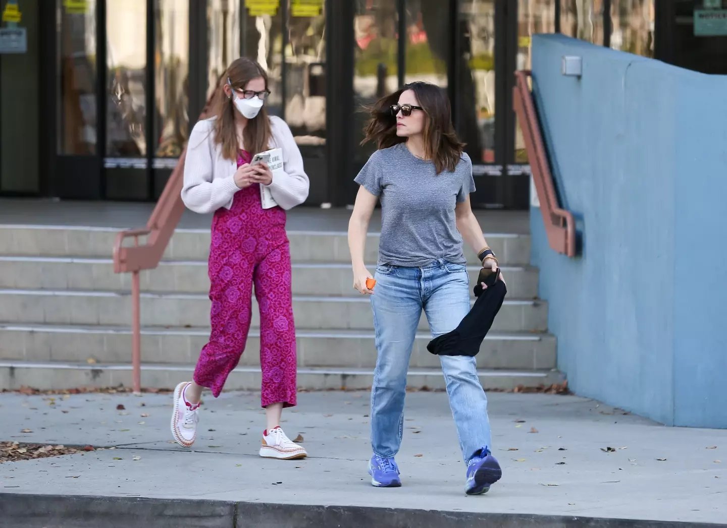 The youngster is often papped in public with her face mask. (Bellocqimages/Bauer-Griffin/GC Images)