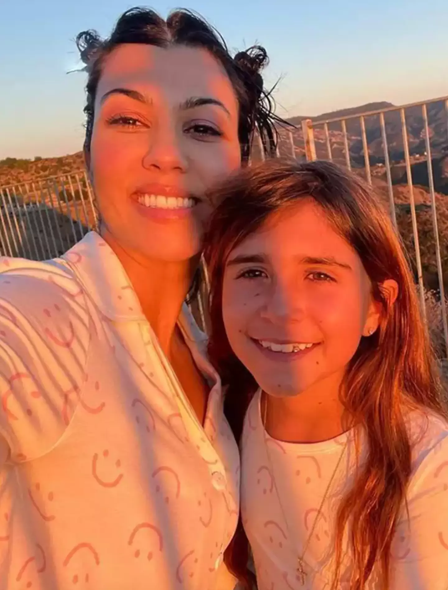 Kourtney with daughter Penelope.
