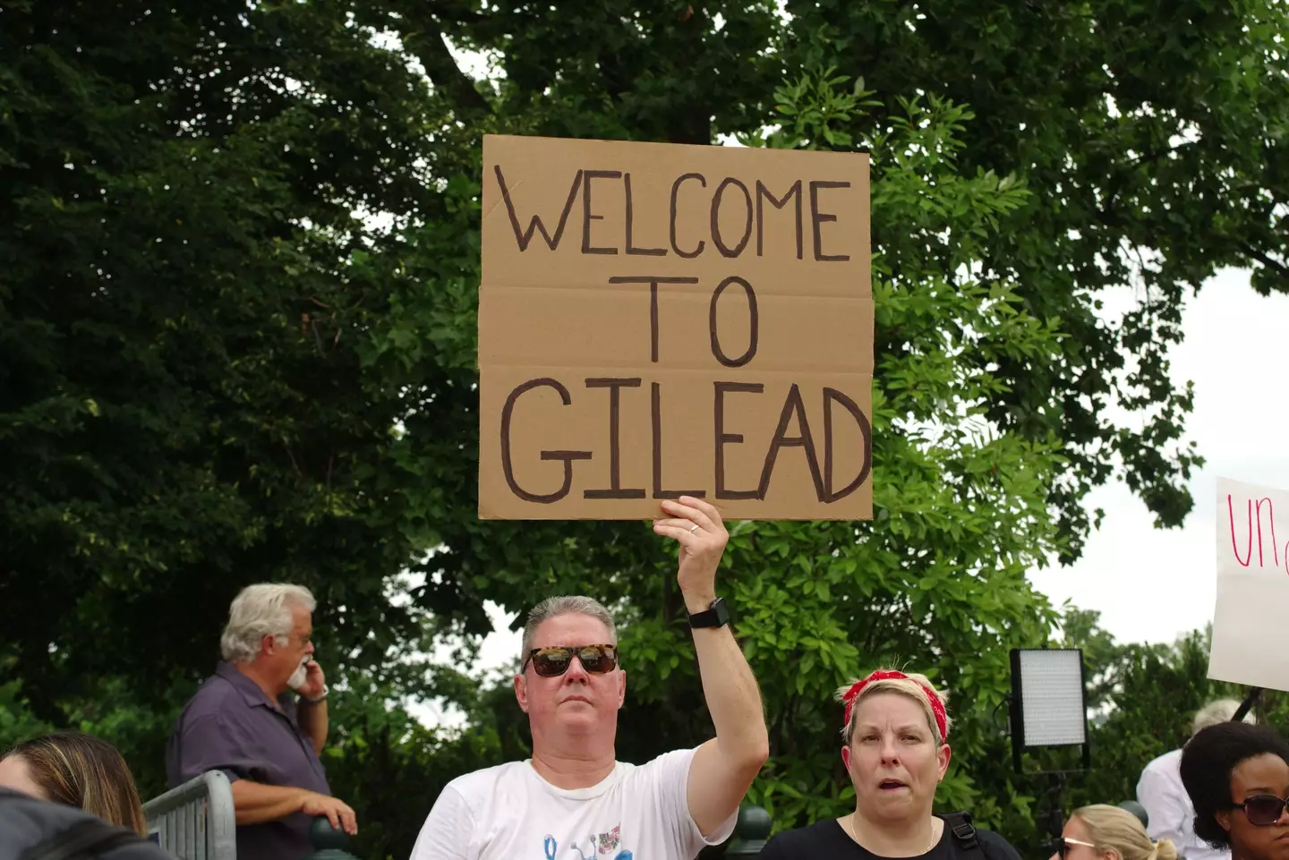 The rolling back of women's rights has prompted comparisons between the USA and Gilead.
