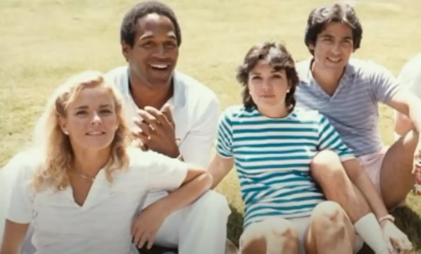 Kris and Robert with celebrity friends OJ Simpson and Nicole Brown Simpson.