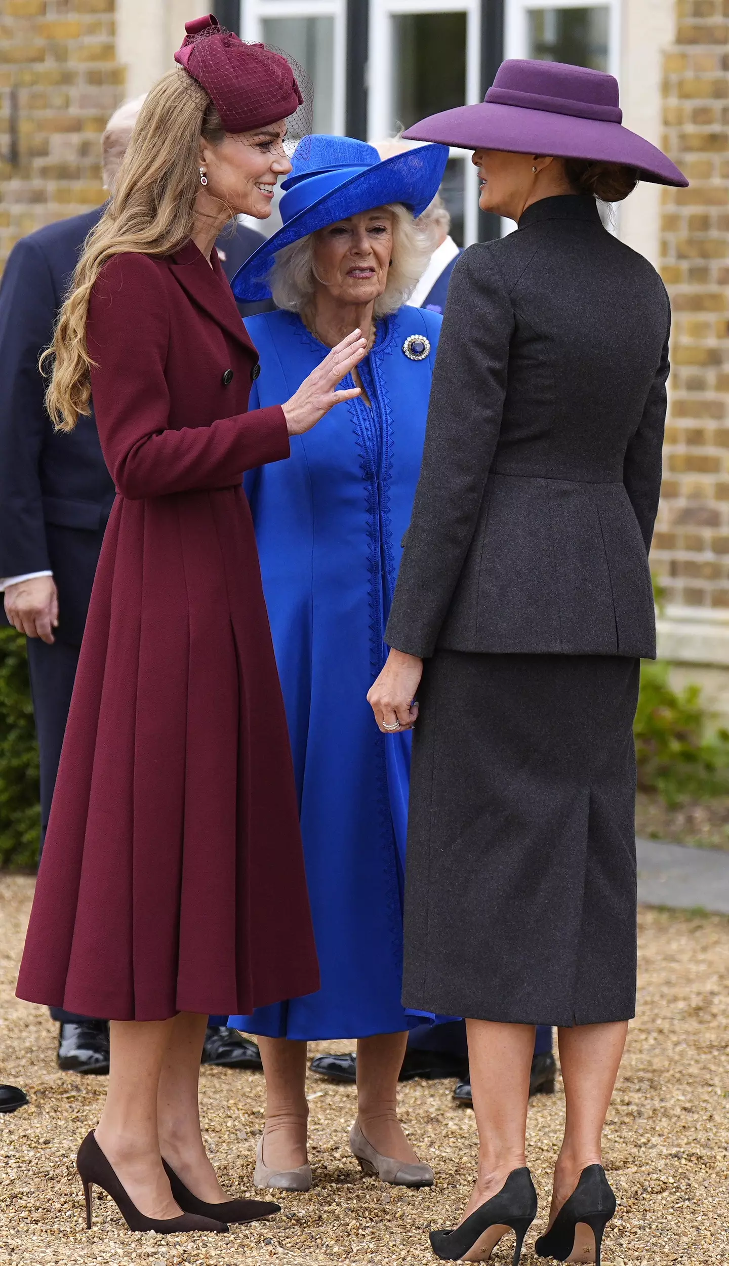 The tense exchange lasted only a few seconds (AARON CHOWN/POOL/AFP via Getty Images)