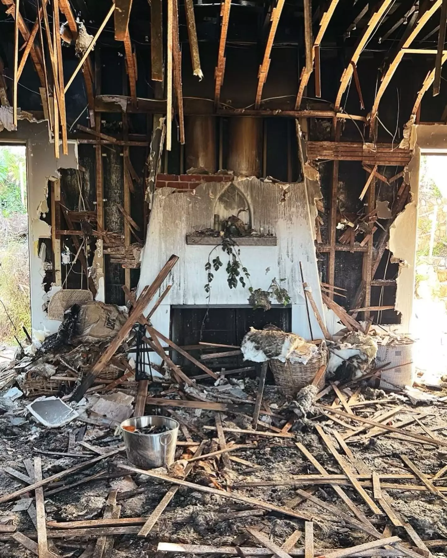 Their home after the fire.