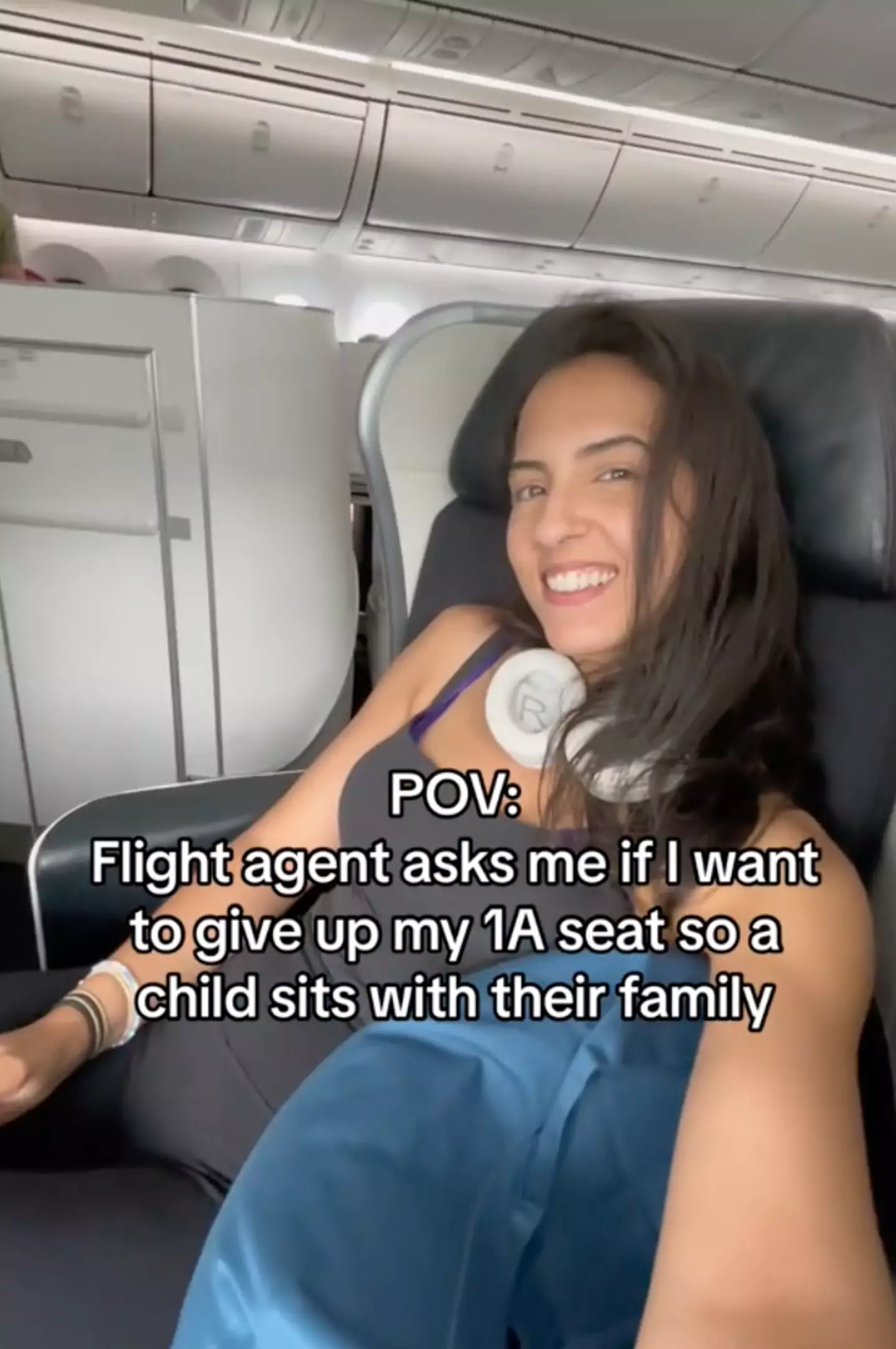 The woman refused the family's request to swap seats.