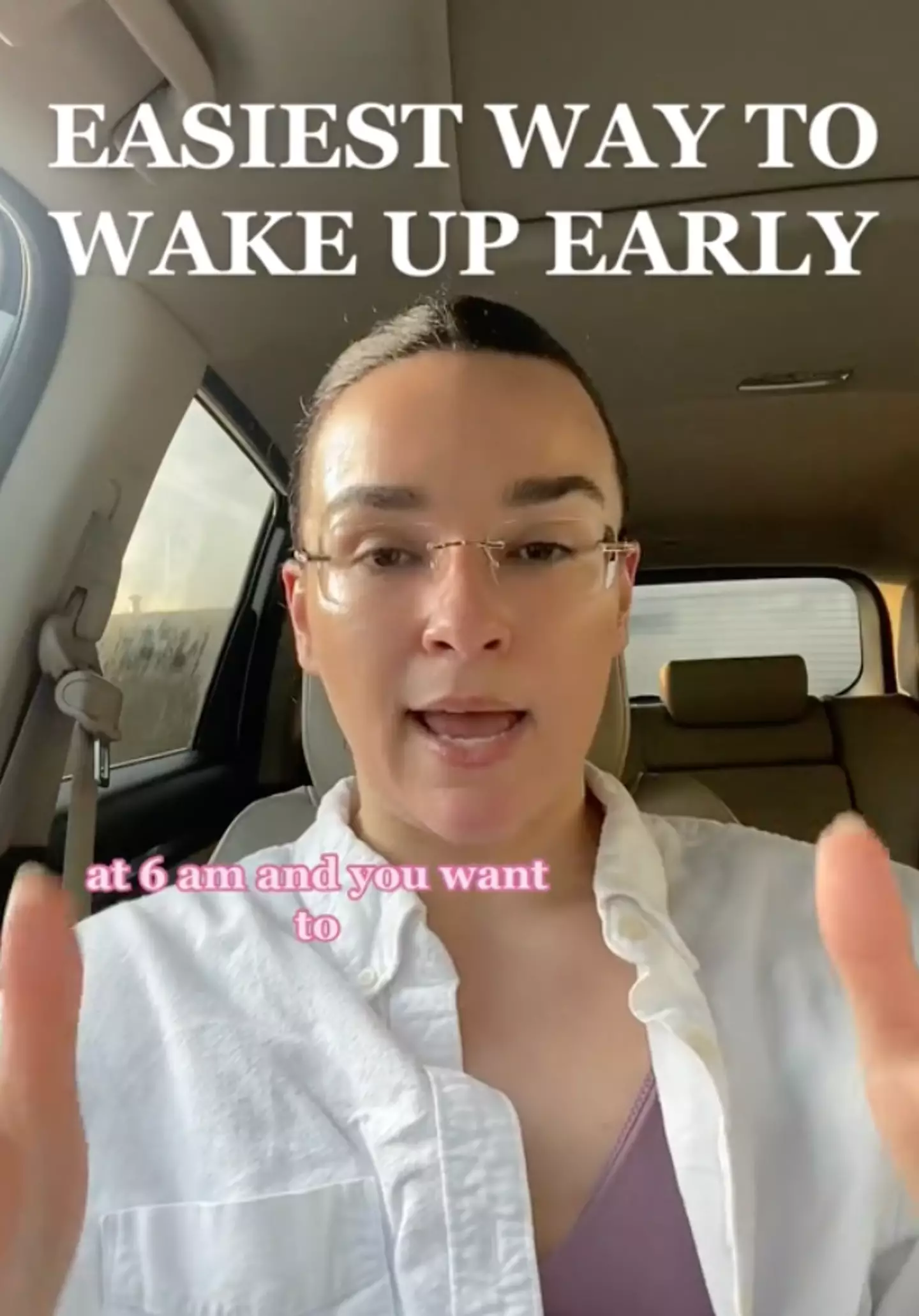 The TikTok star has revealed the easiest way to get up early in the winter.