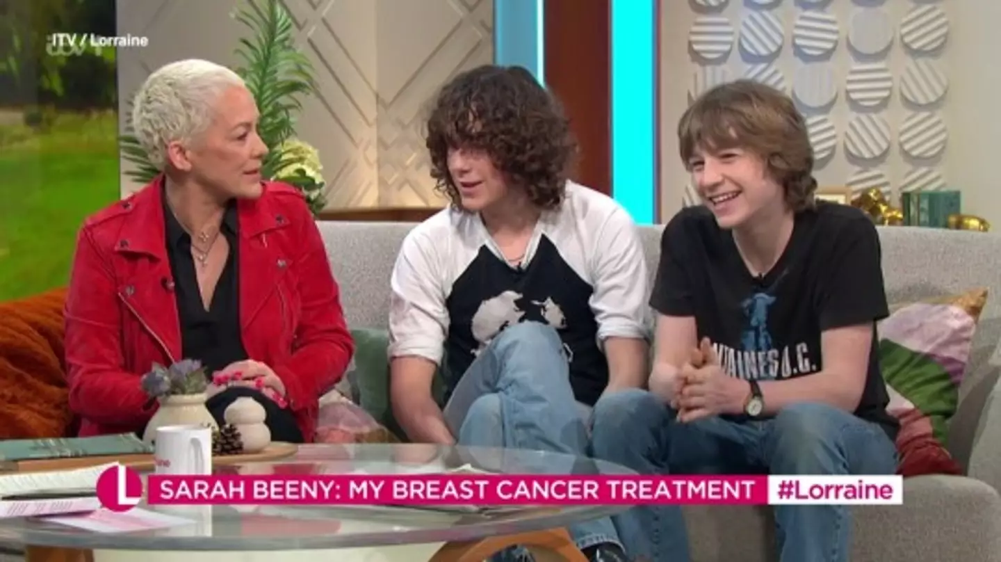 Beeny with sons Billy and Rafferty.