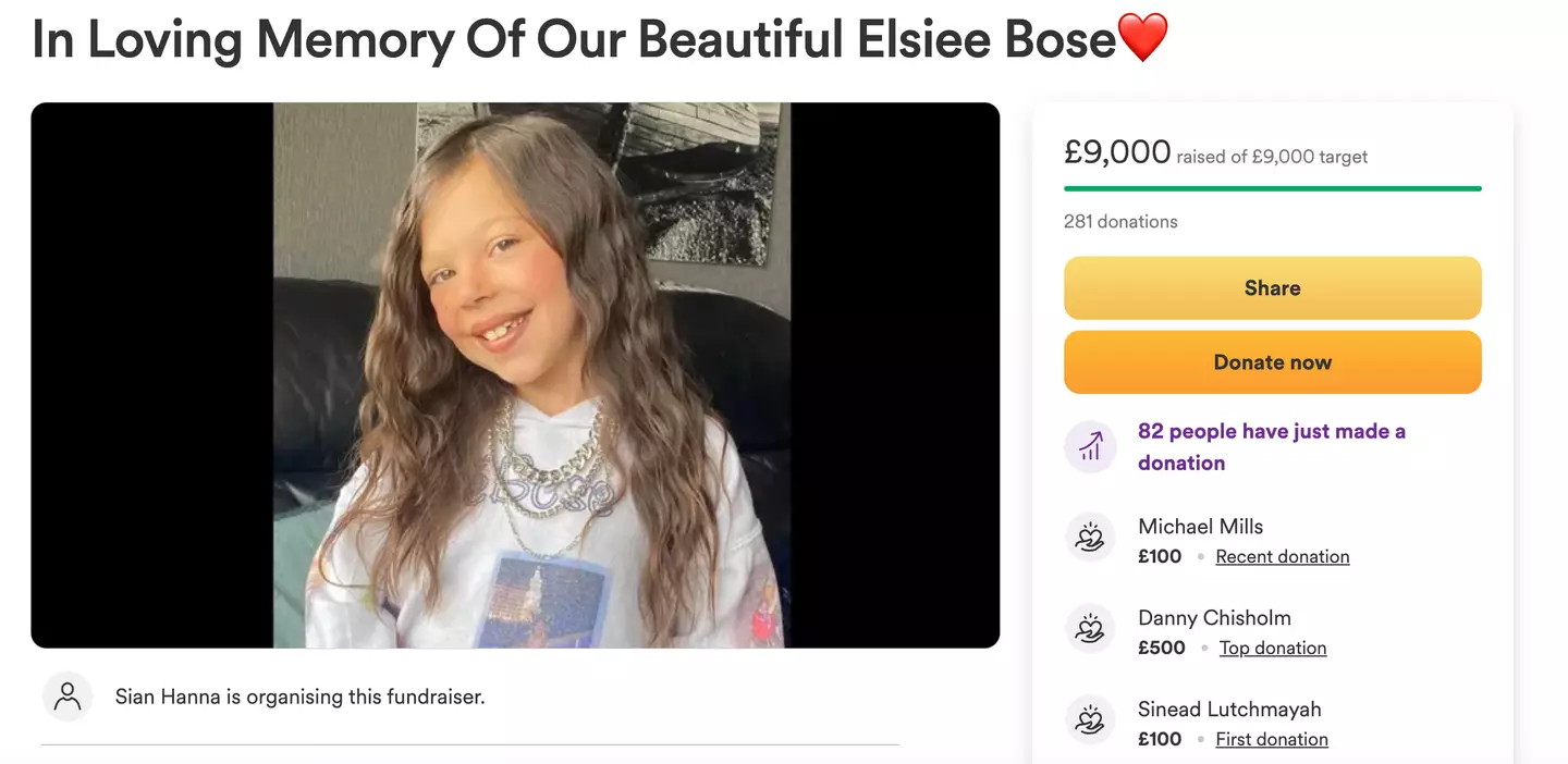A GoFundMe page has been set up in Elsiee's honour.