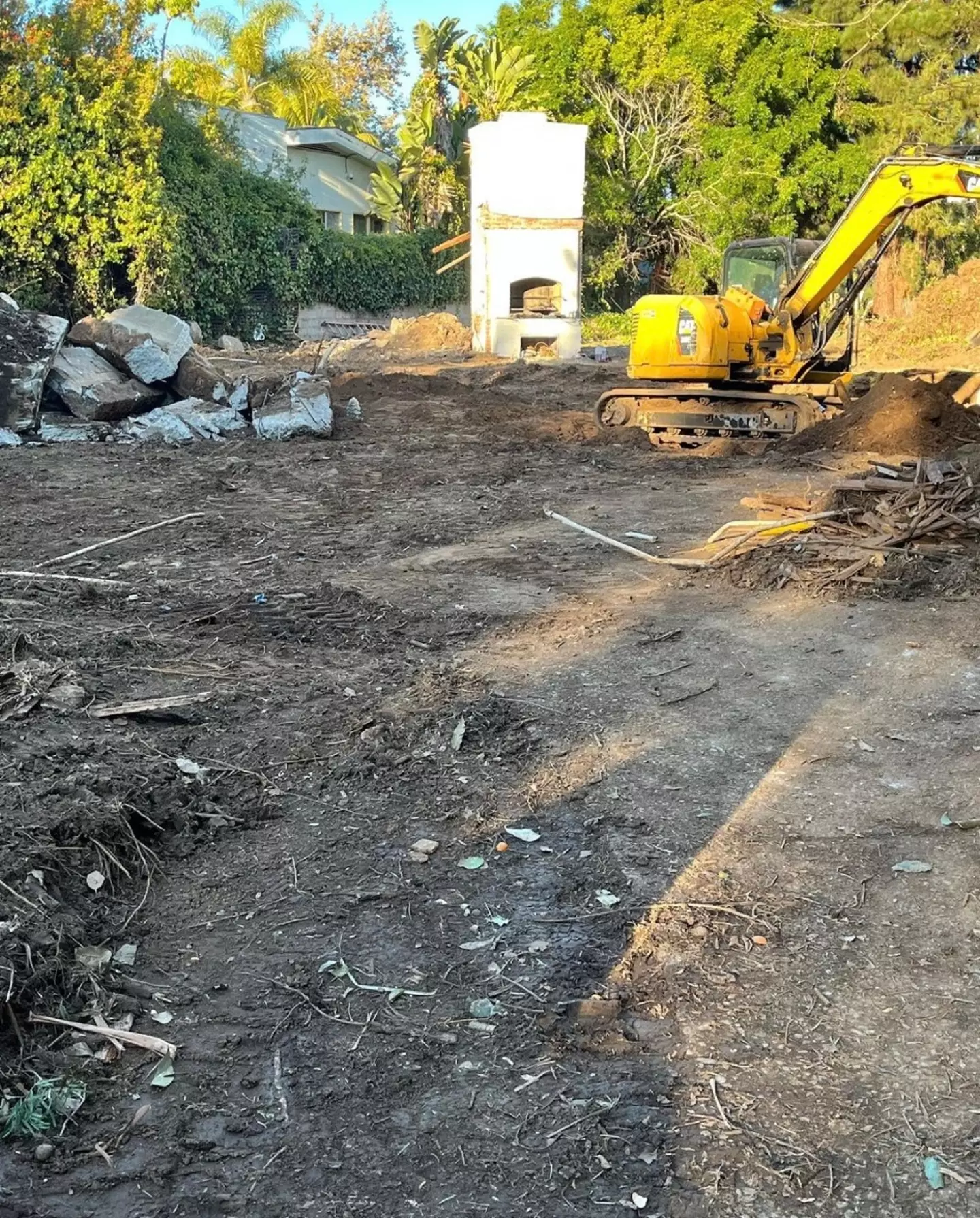 White's old home has been torn down.