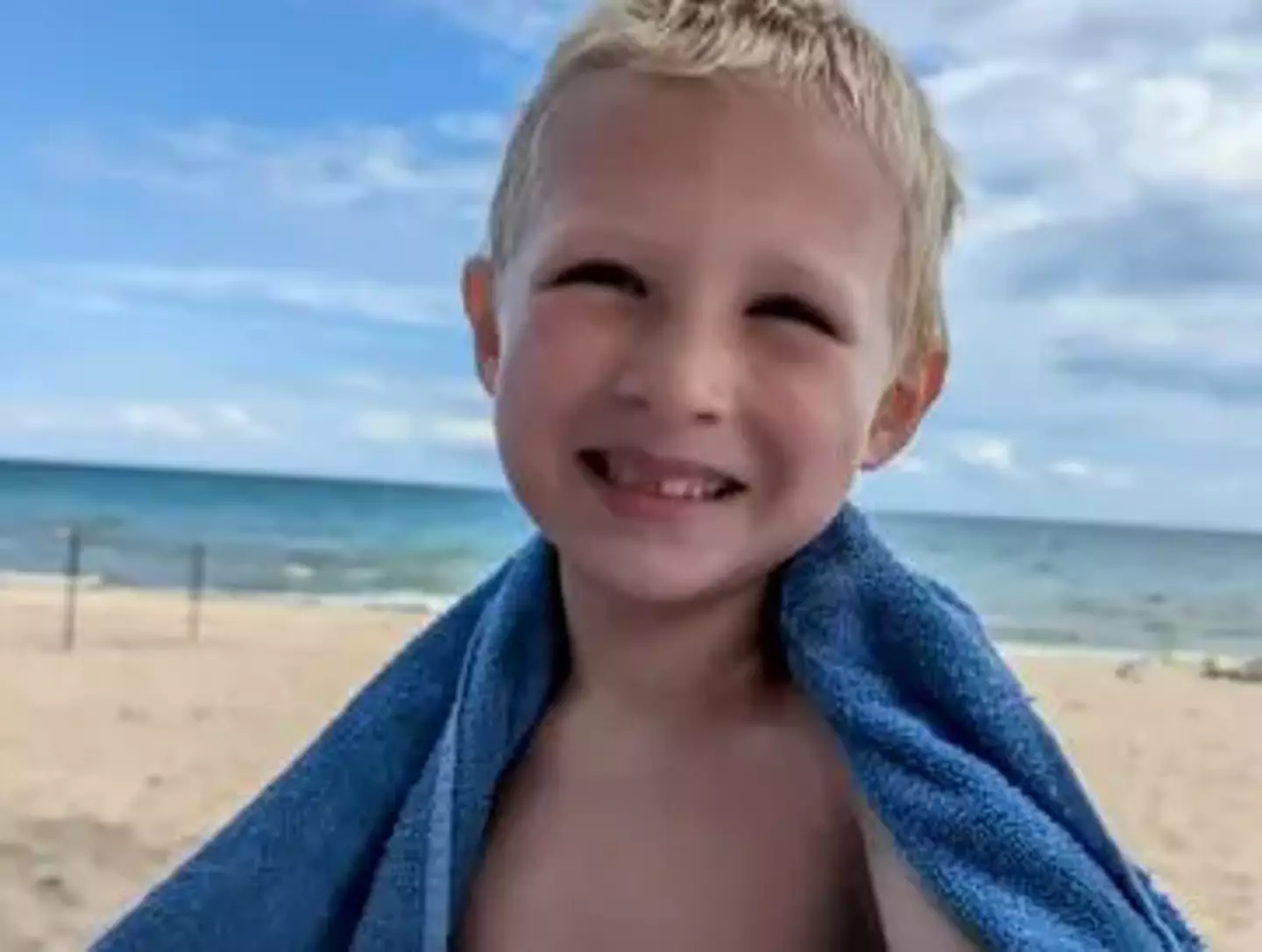 Griffin Emerson was rescued from the pool after around one minute under water.